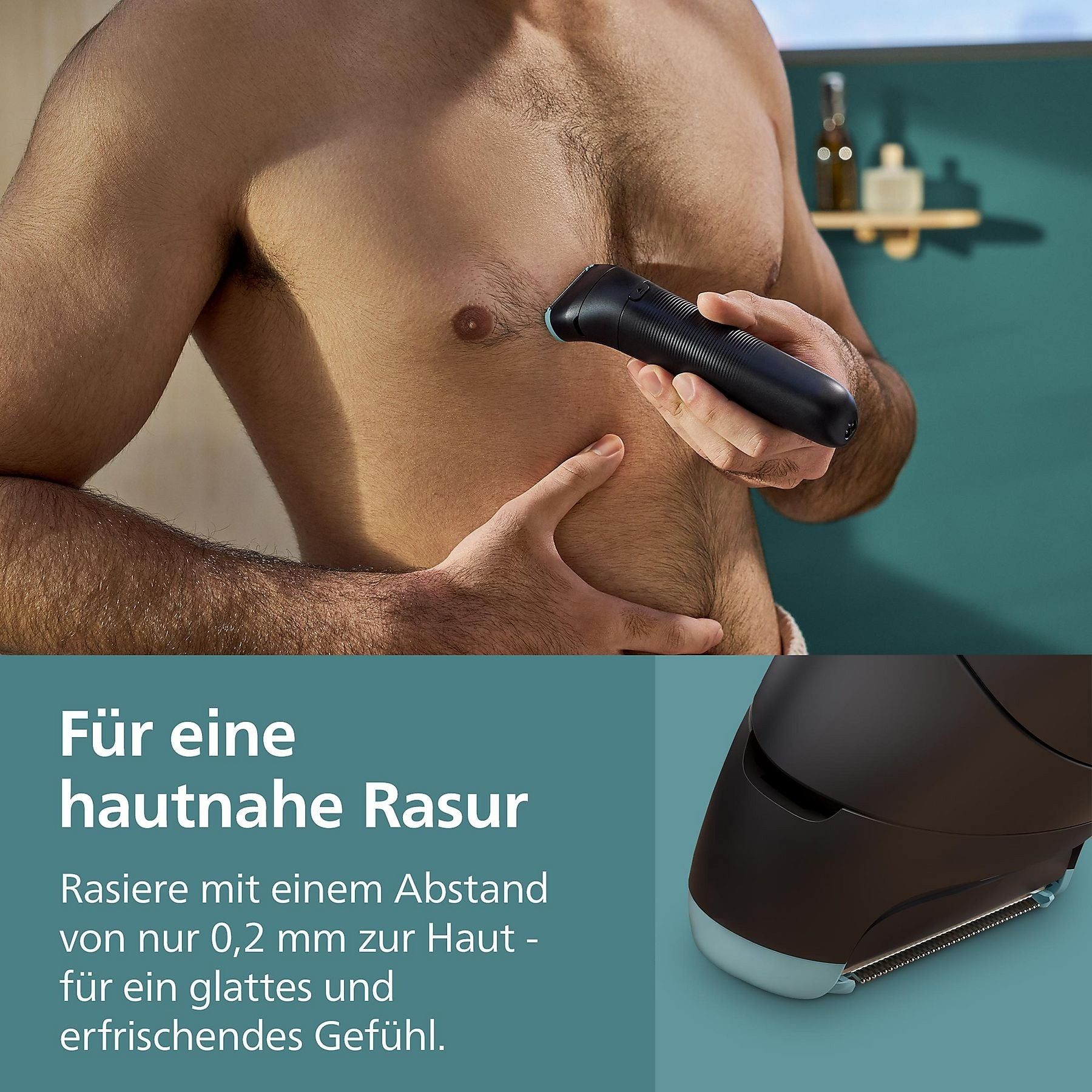 Philips Körperrasierer Body Groomer 5000 Intim Körper Body Nass & Trocken, bis zu 100 Minuten Akkulaufzeit