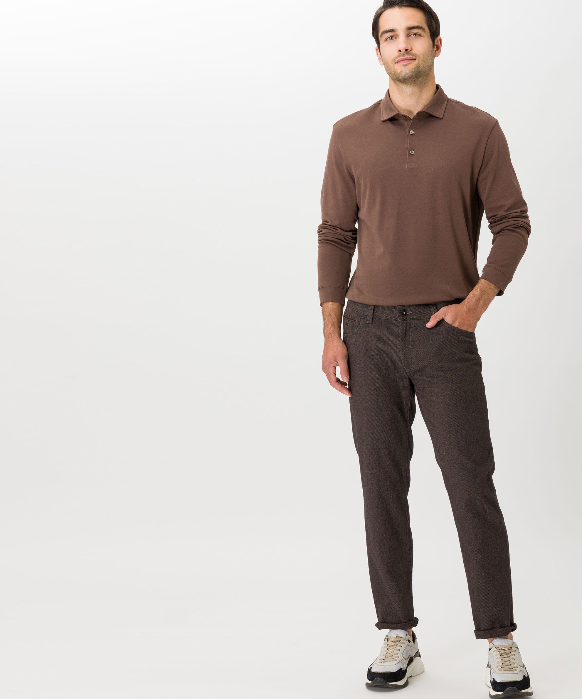 Woo.Look-Qualität Brax nougat in Five-Pocket-Hose Stoffhose