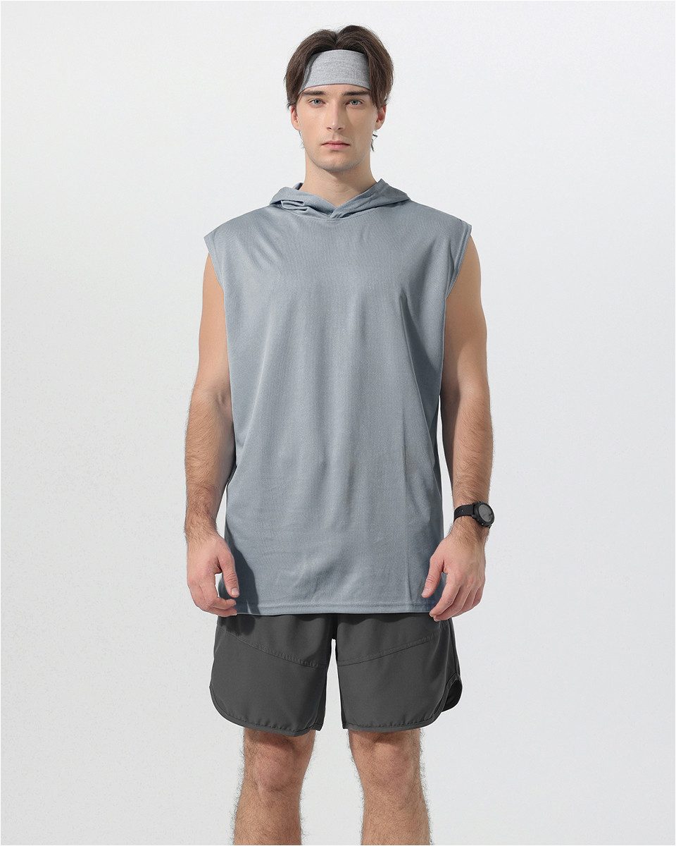 YOUTHUP Tanktop Herren Kapuzenweste – Sportlich, schnell trocknend, bügelfrei