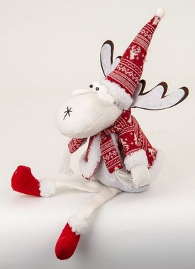 JOKA international Weihnachtsfigur Weihnachtsrentier mit hängenden Beinen, 55 cm