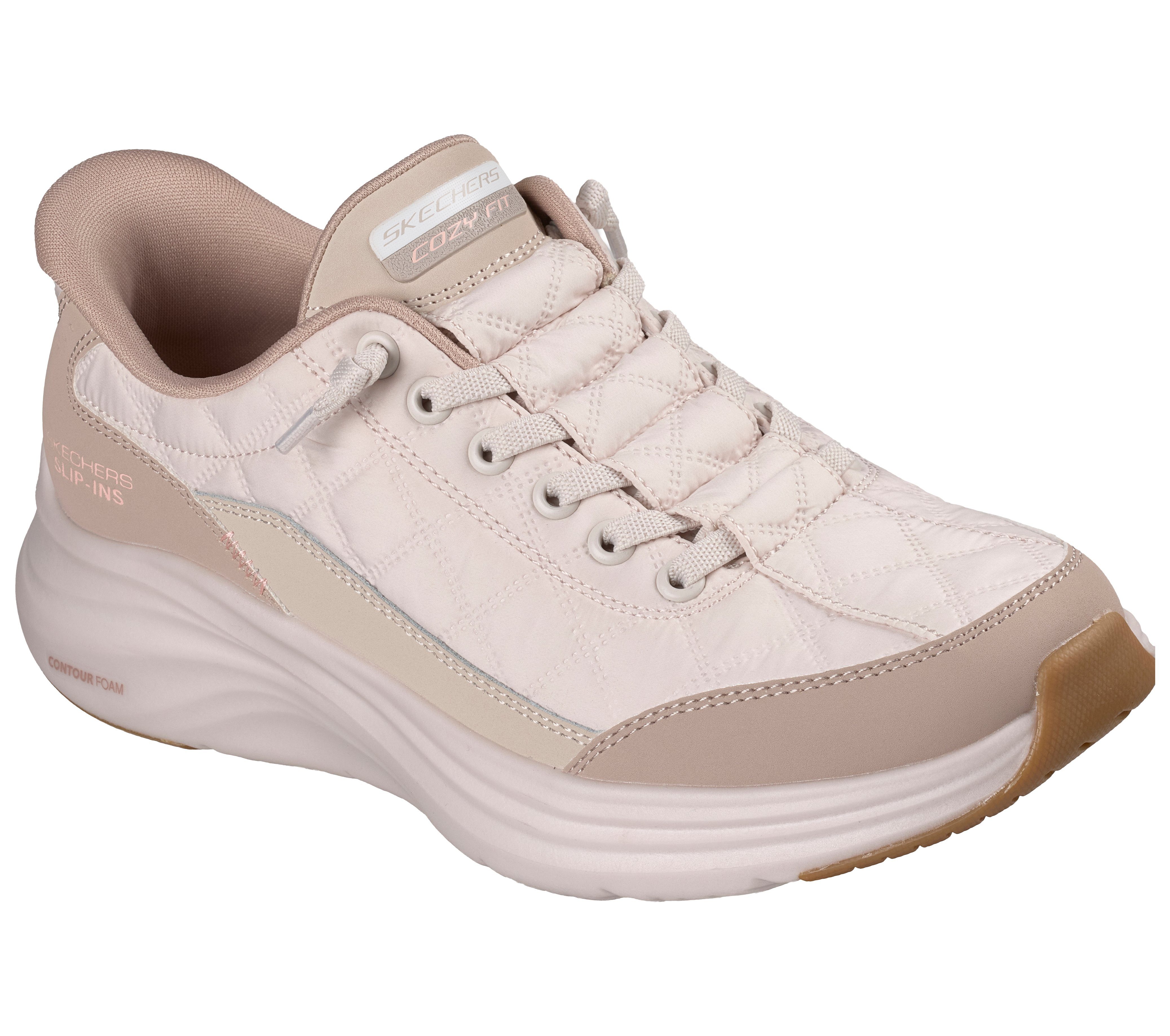 Skechers Contour Foam - Cozy Fit Slip-On Sneaker Slipper mit Handsfree Slip-ins und gestepptem Cozy Fit™-Mesh