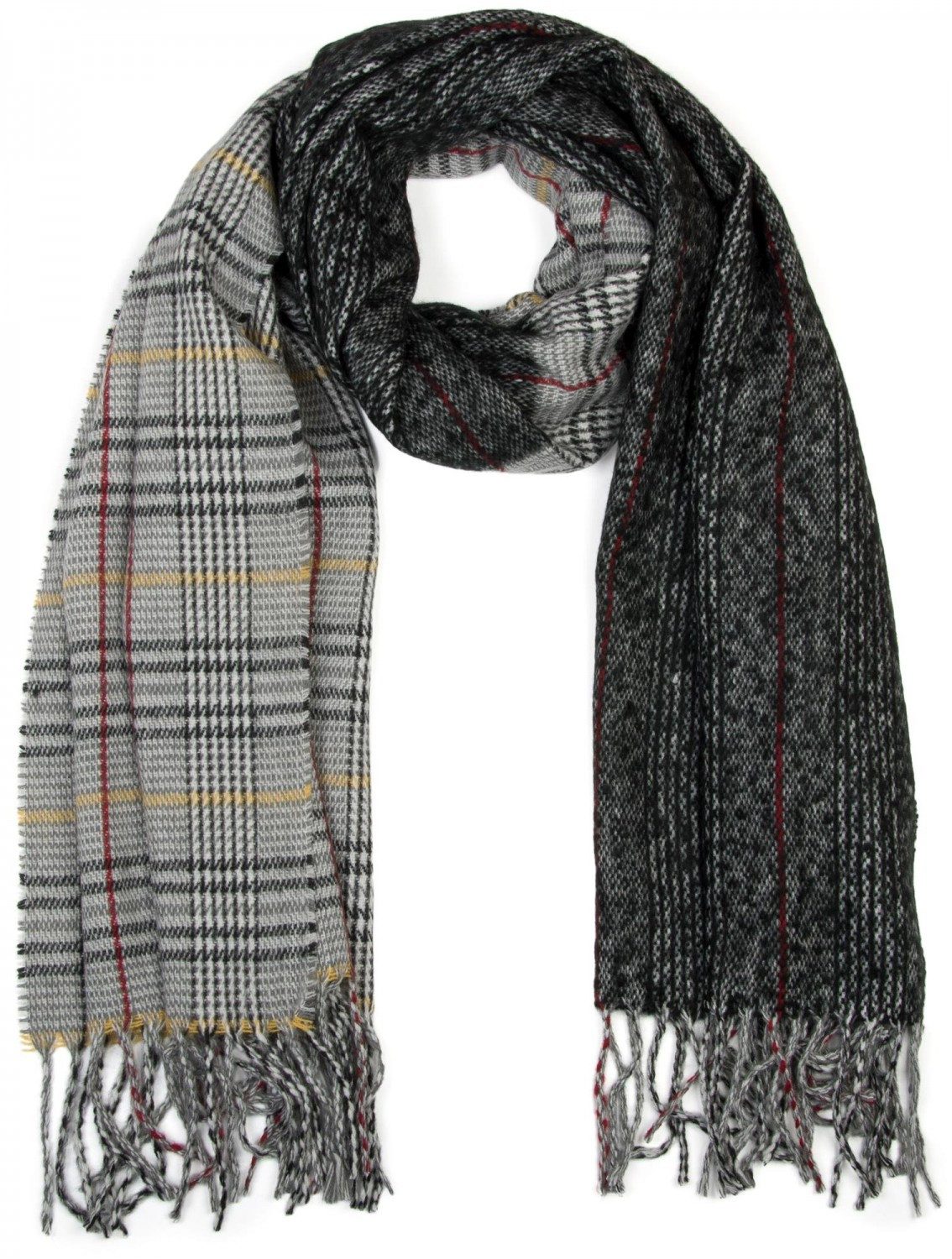 styleBREAKER Strickschal Breiter XXL Schal mit Tartan Plaid Karo Muster, (1-St)
