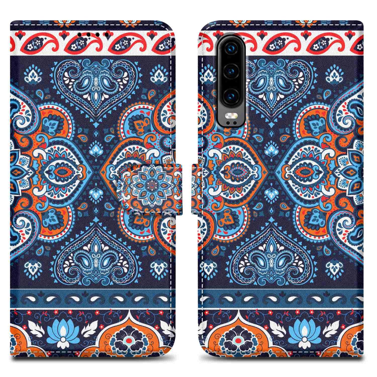 Cadorabo Handyhülle für Huawei P30 Hülle Huawei P30, Handy Schutzhülle - Hülle, Standfunktion, Kartenfach, Magnetverschluss