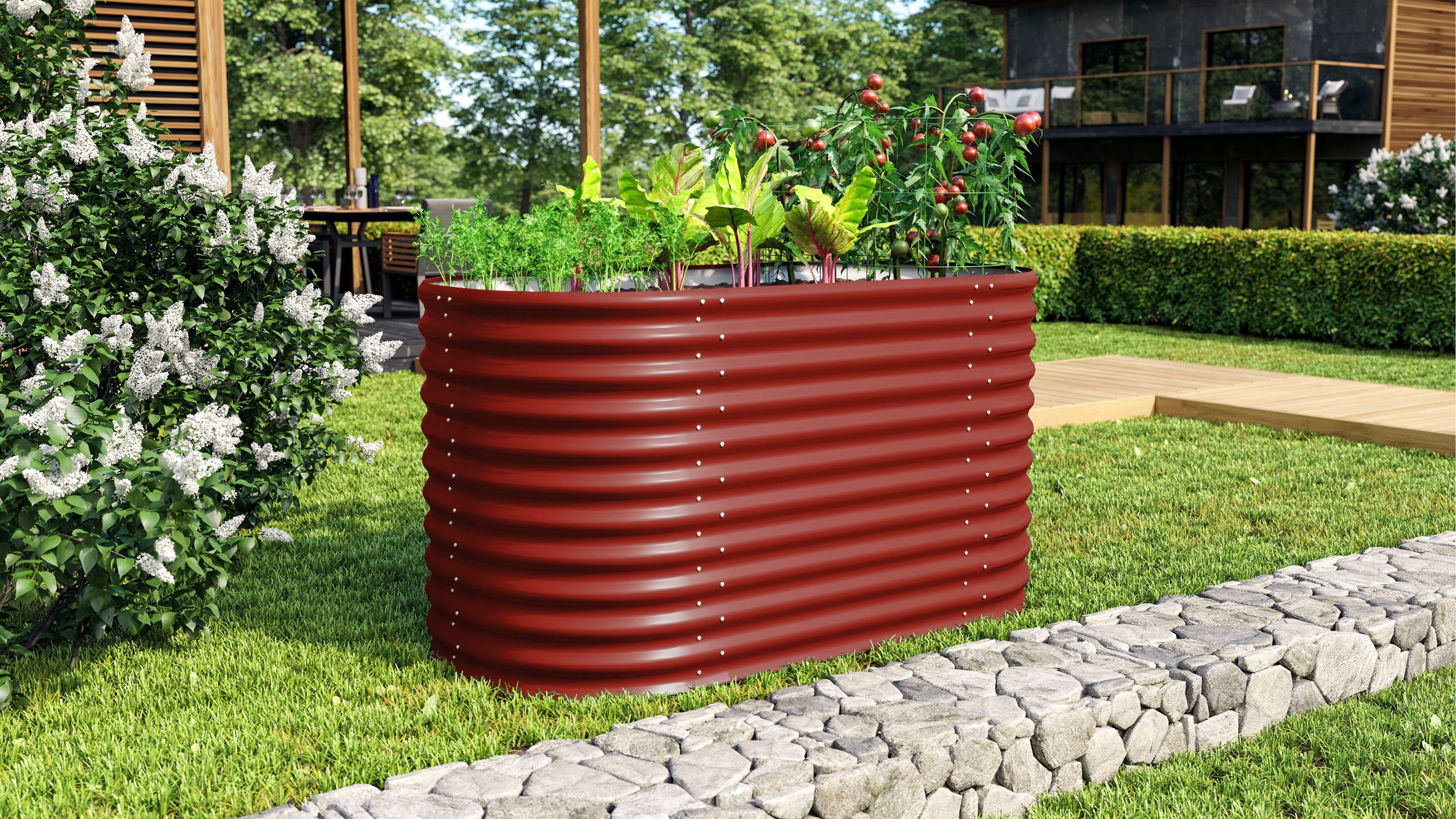 Vitavia Hochbeet Terra 858, BxTxH: 82x162x86 cm, rubin