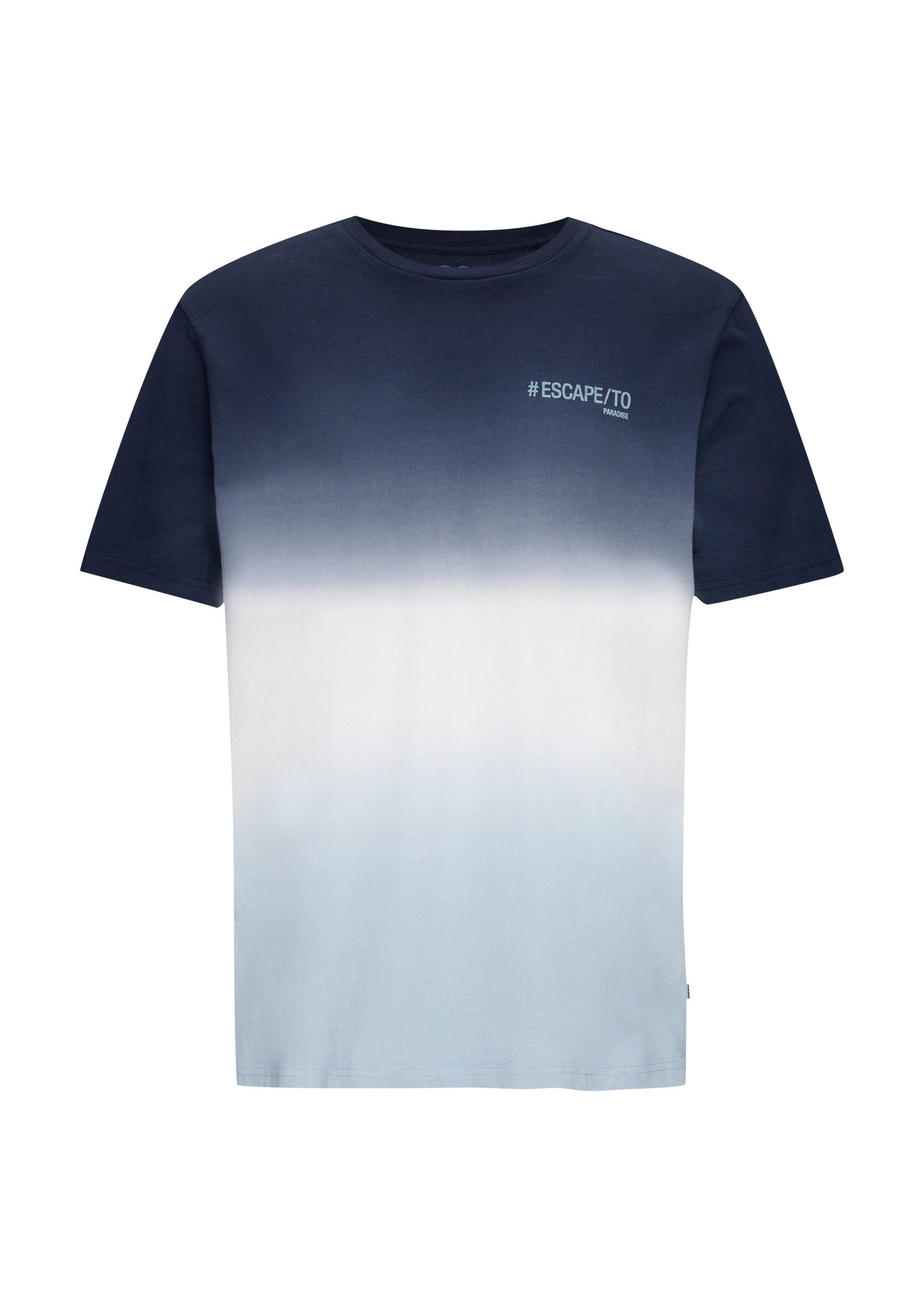 QS Kurzarmshirt T-Shirt Baumwoll-T-Shirt mit Farbverlauf
