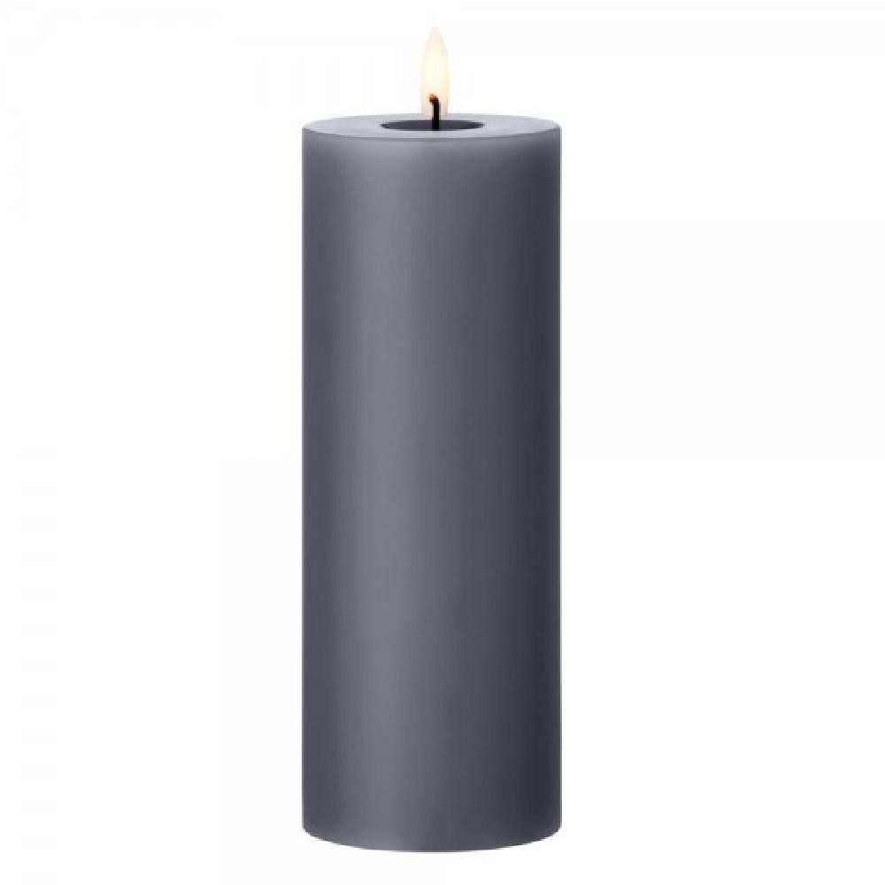 ester & erik LED-Kerze LED Blockkerze Dark Slate (20cm)