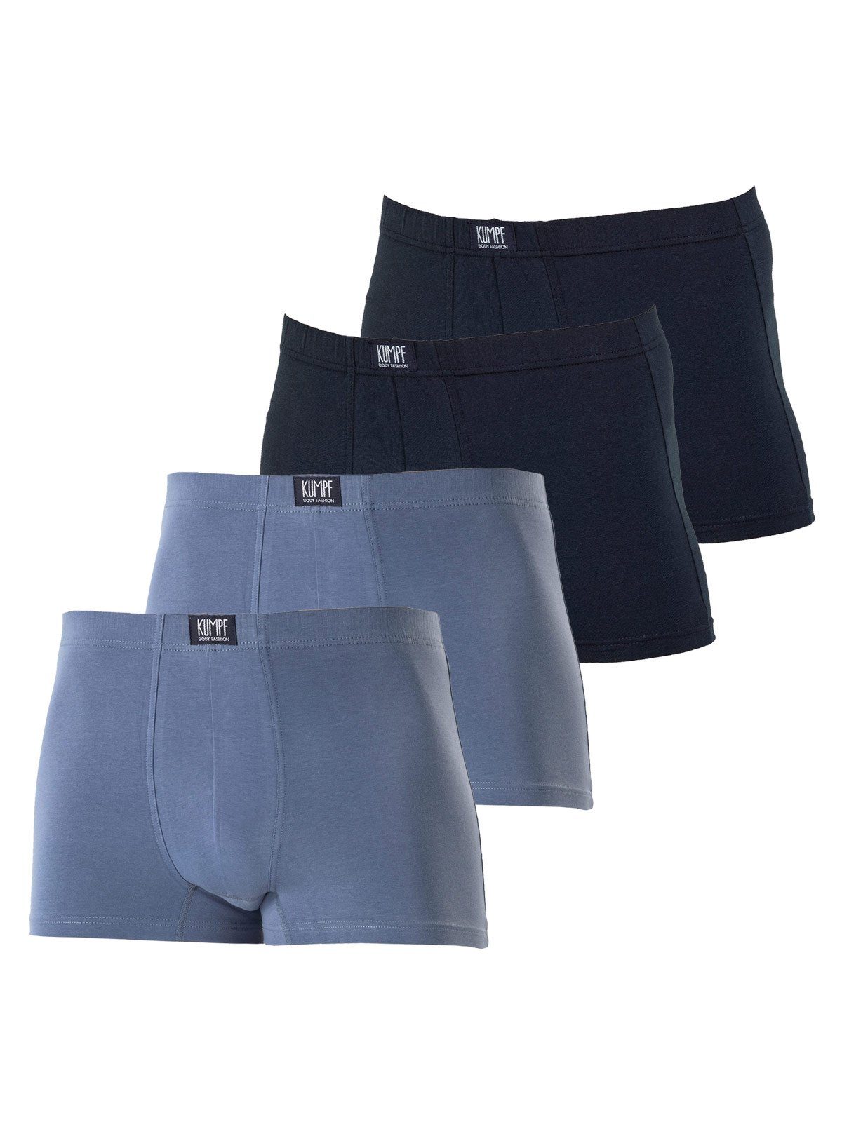 KUMPF Retro Pants 4er Sparpack Herren Pants Bio Cotton (Spar-Set, 4-St) hohe Markenqualität navy stahl | Unterhosen