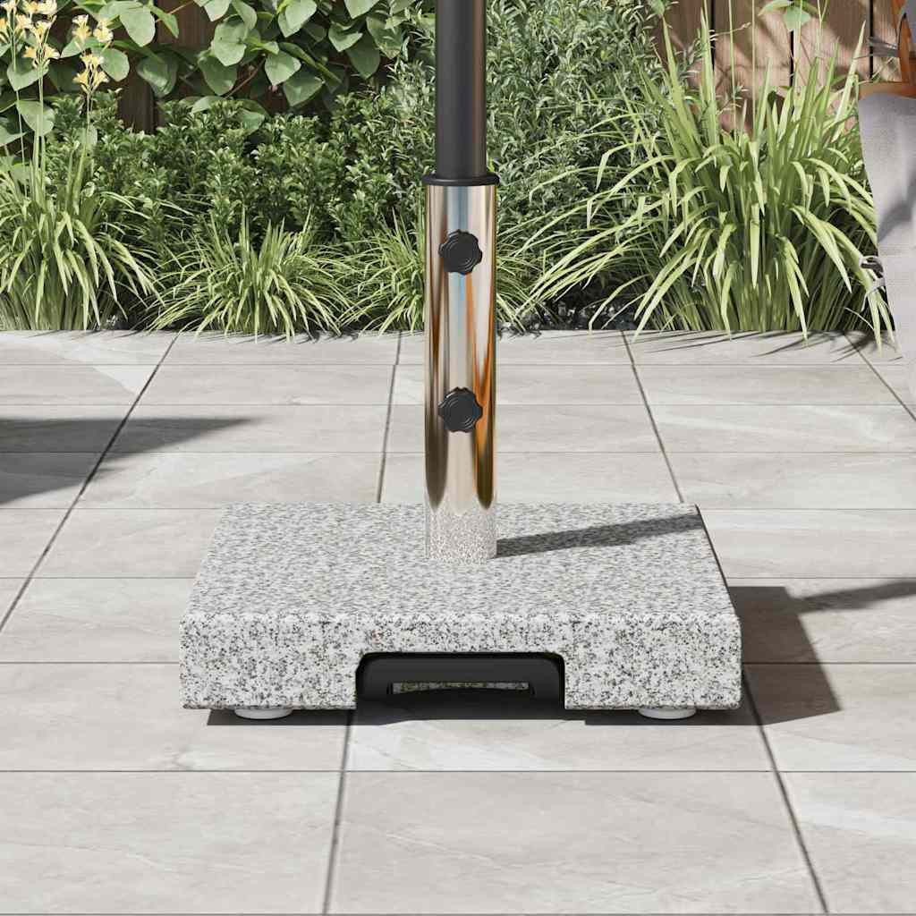 vidaXL Schirmhalter Sonnenschirmständer Grau 41 x 41 x 37 cm Granit, 1 tlg. – Bild 4 von 5
