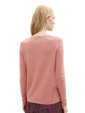 TOM TAILOR V-Ausschnitt-Pullover aus Feinstrick