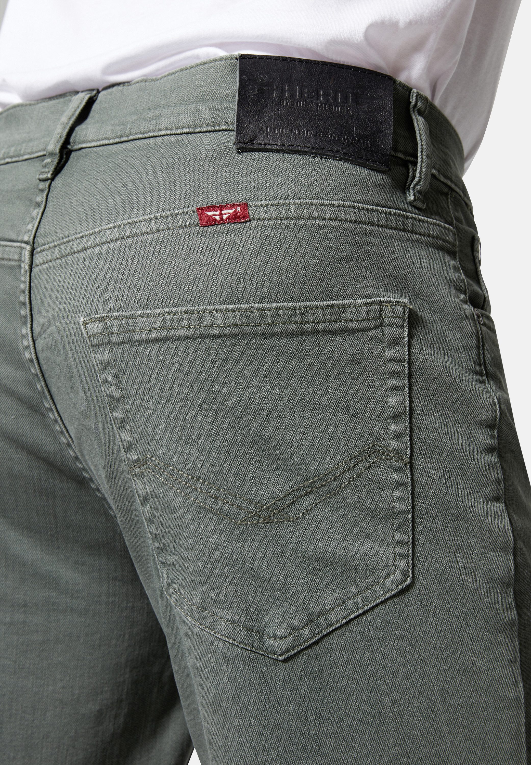 HERO by John Medoox 5-Pocket-Jeans Denver Regular Straight Stretch Jeans Straight Fit Casual Clean Wash Denim Jeans für Herren