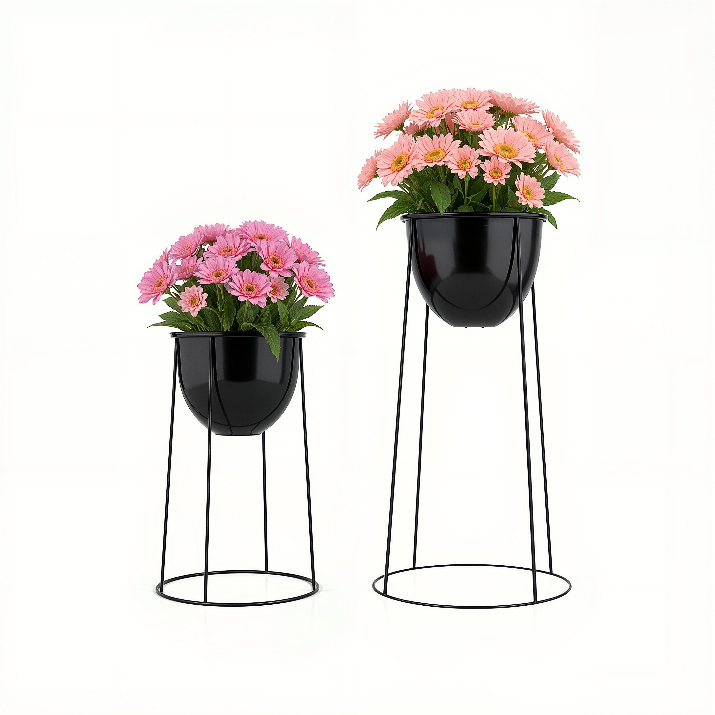 Ribelli Blumenständer 2er Set Metall Blumentopfhalter, Blumenhalter, Pflanzentreppe, Ø 20cm