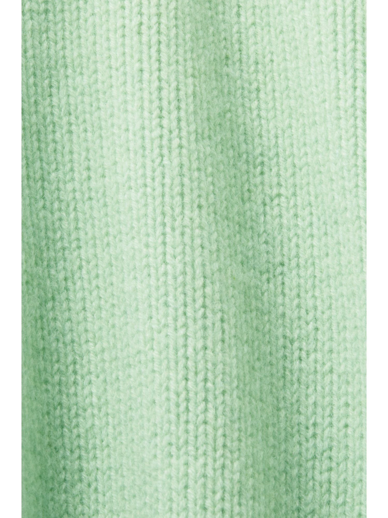 aus LIGHT und GREEN Rundhalspullover Esprit Wolle Logo-Pullover Kaschmir