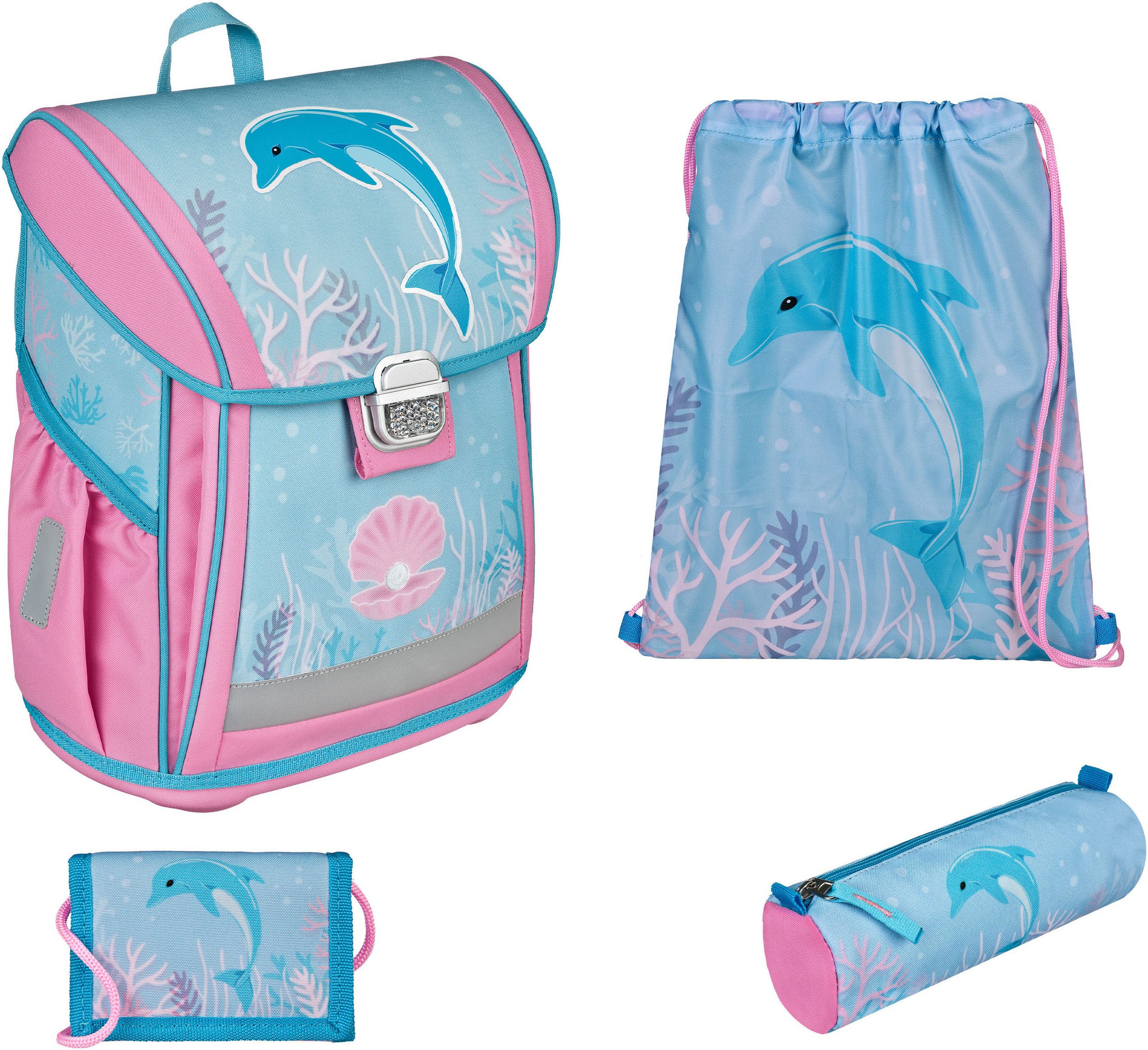 UNDERCOVER Schulranzen Curve (Set, 4-tlg)