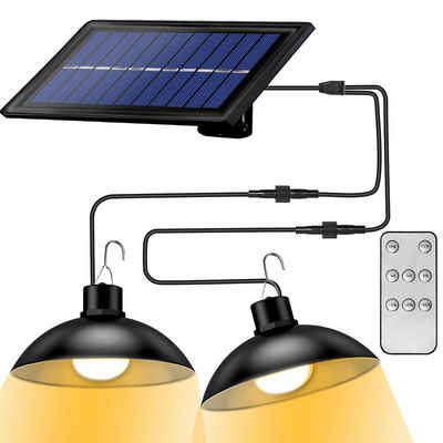 iceagle LED Außen-Deckenleuchte Solar Pendelleuchte, Solar-Hängelampe Fernbedienung IP65 Wasserdicht, Kaltweiß