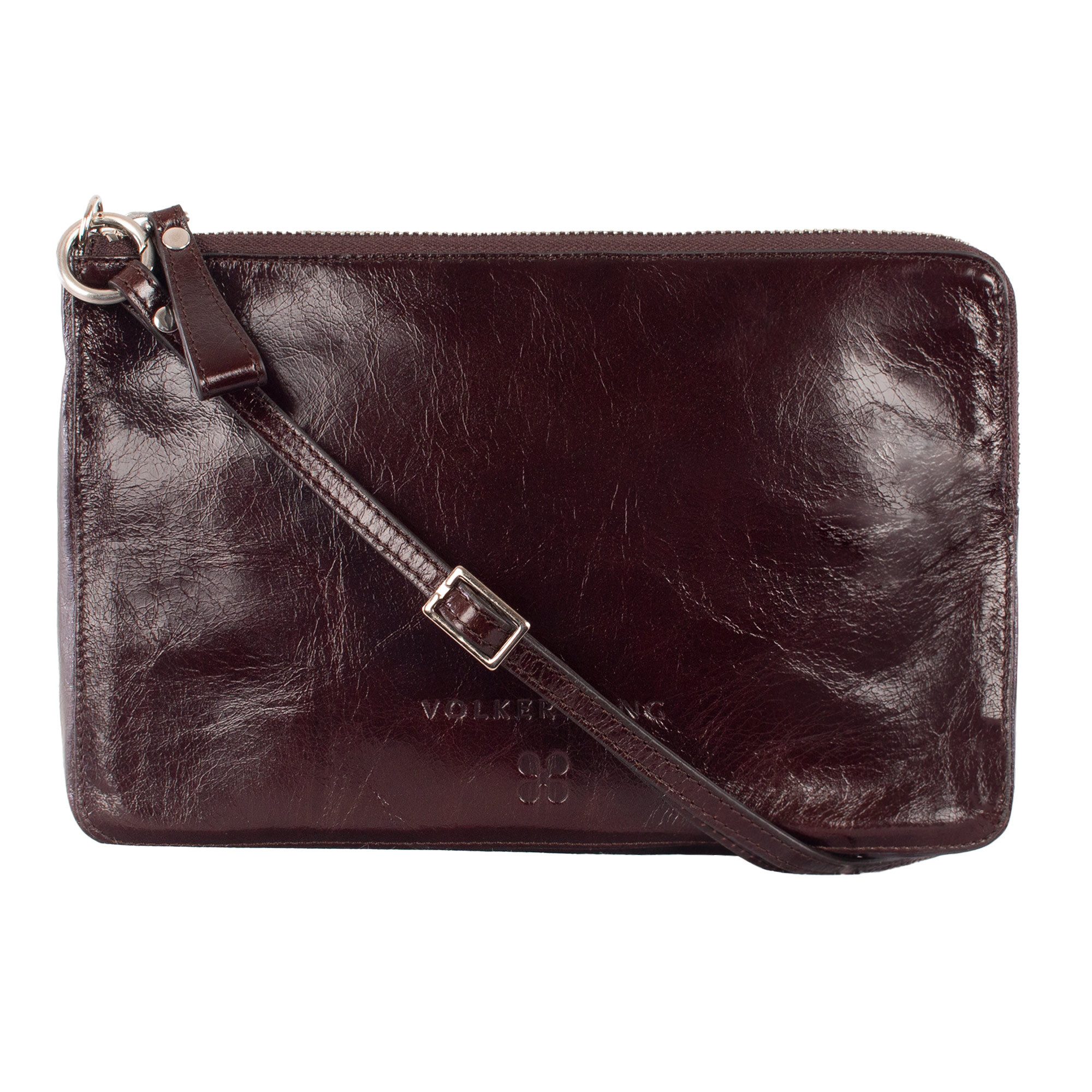 VOLKER LANG Umhängetasche JOSEPHINE, BO16 - Kompakte Vintage-Ledertasche für Alltag & Abend
