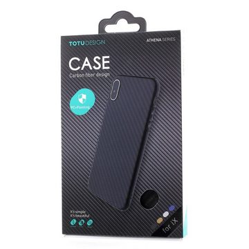 CoverKingz Handyhülle Hülle für Apple iPhone X/Xs Handyhülle Cover Bumper Hard Case, Carbon Look