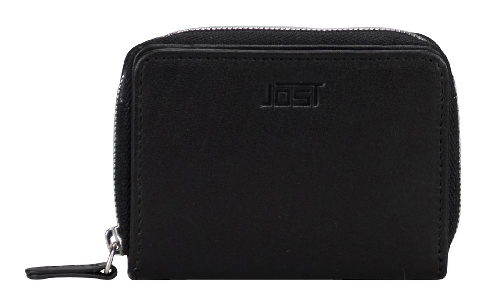 Jost Geldbörse Zip Wallet, aus echtem Leder mit RFID-Blocker Schutz