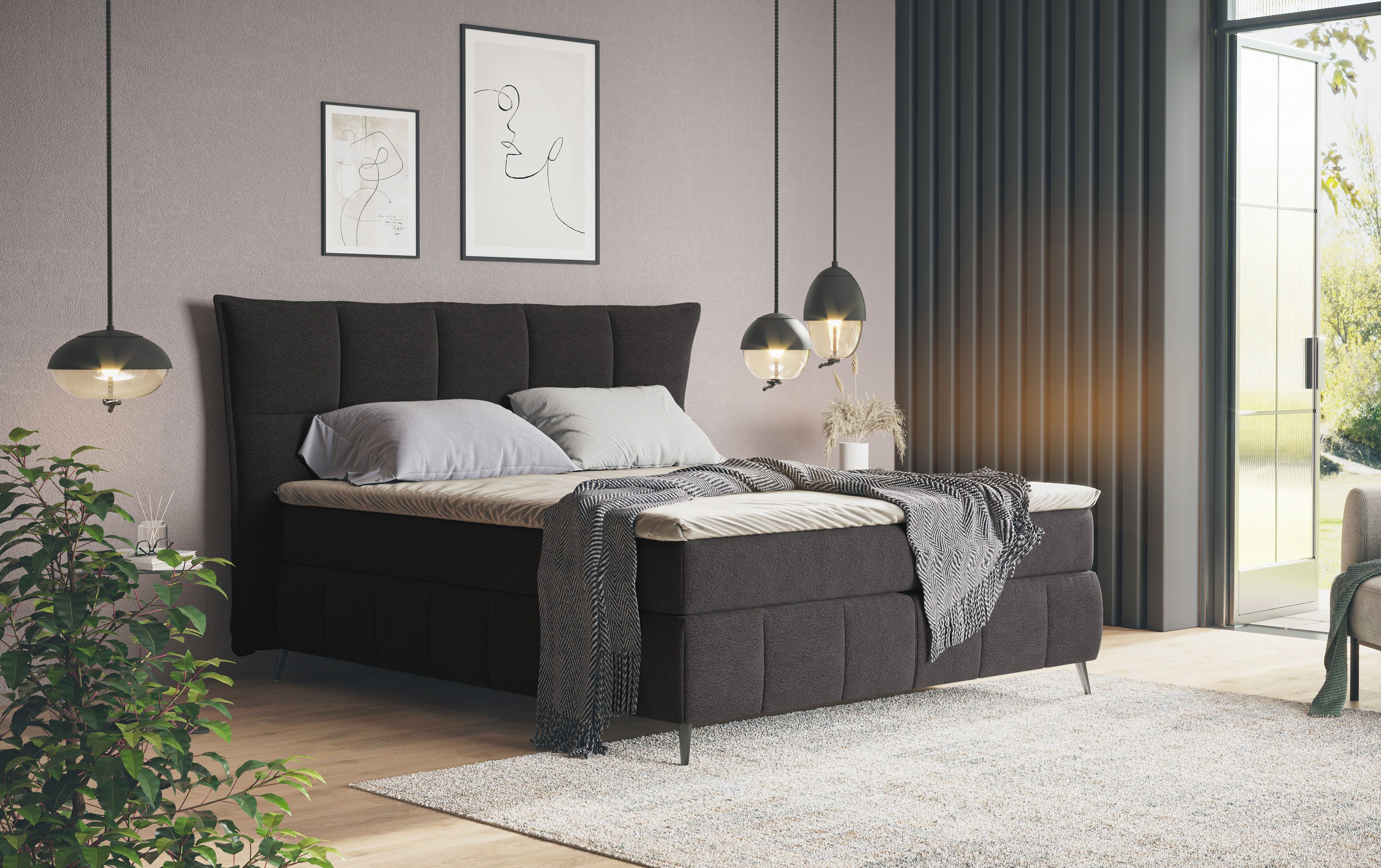 COTTA Boxspringbett Sarah, inkl. Topper, 2 günstig online kaufen