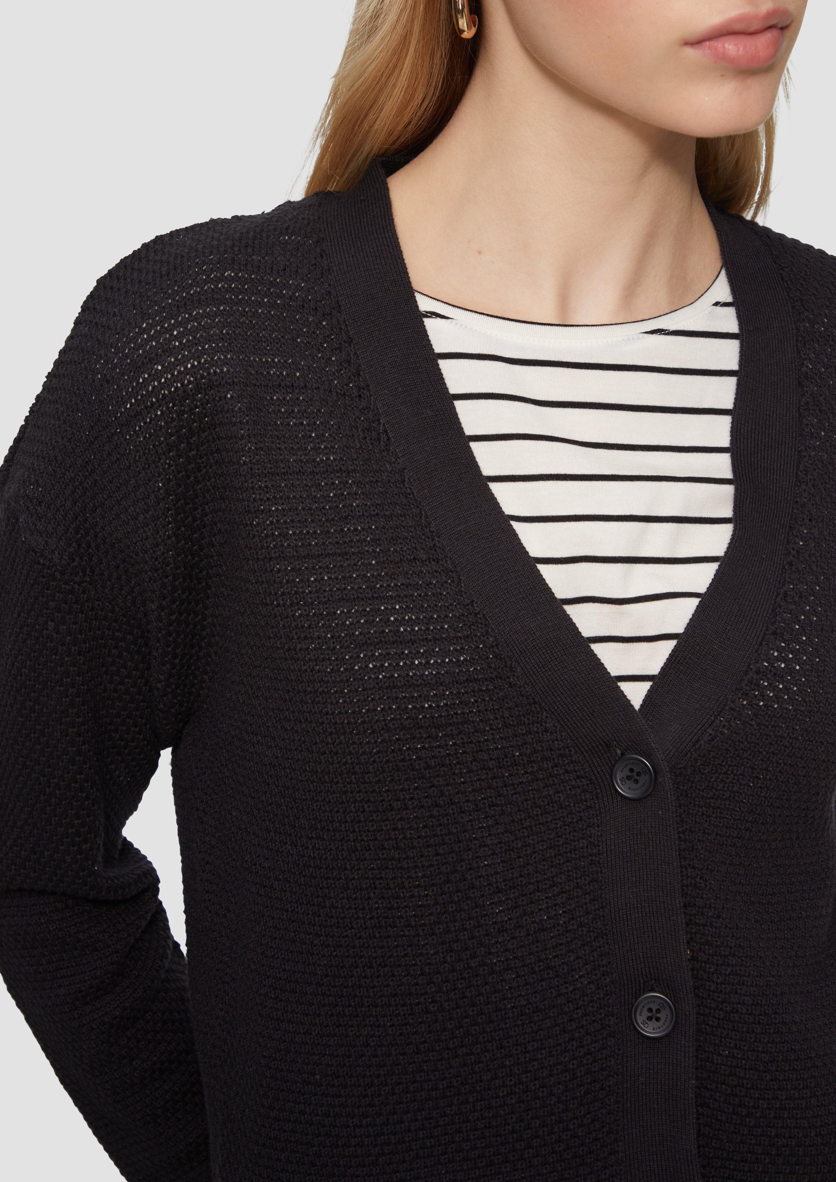 QS Funktionsjacke Strickjacke mit Strukturmuster und günstig online kaufen