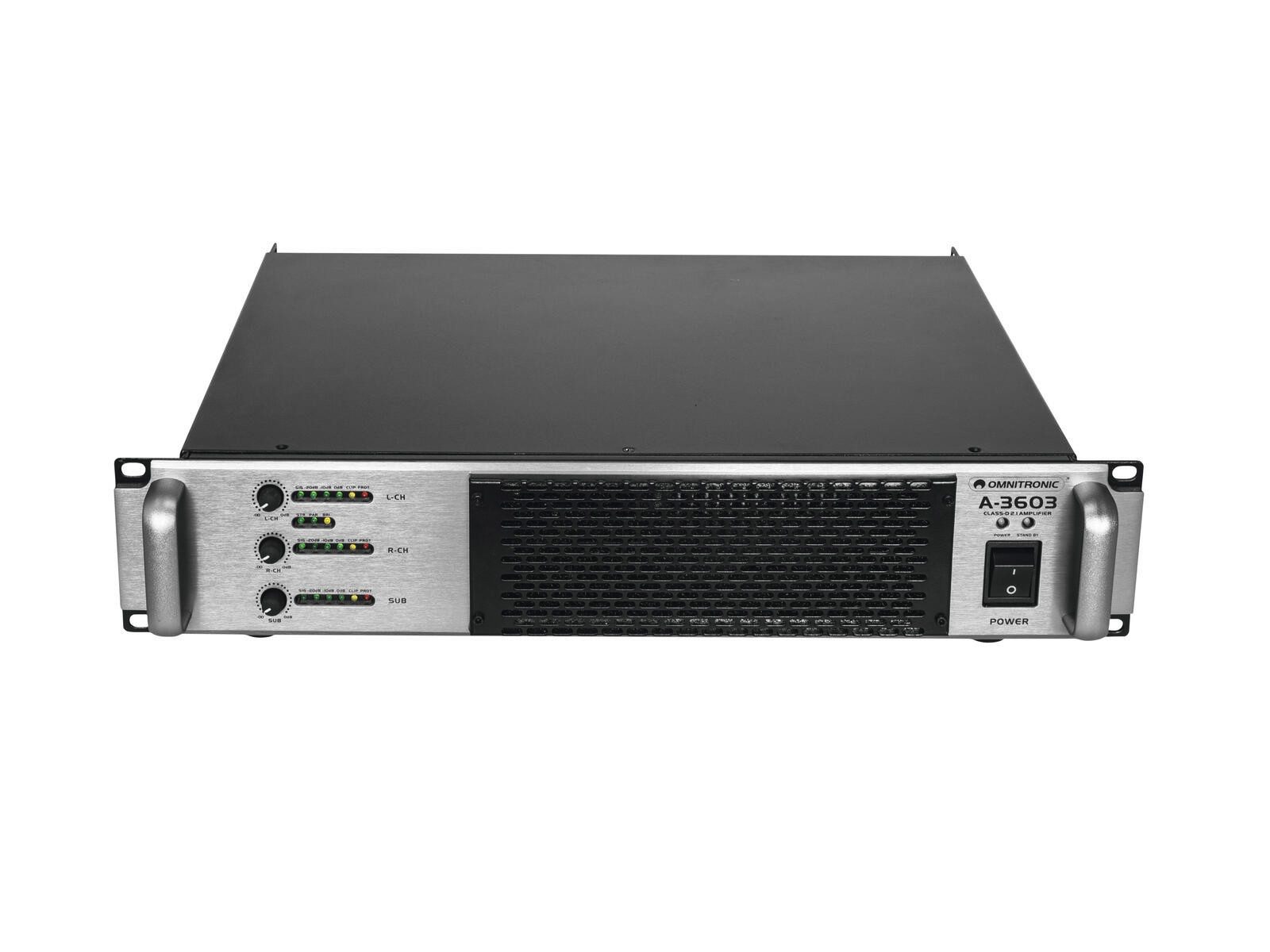 OMNITRONIC A-3603 Class-D 2.1 Endstufe Audioverstärker