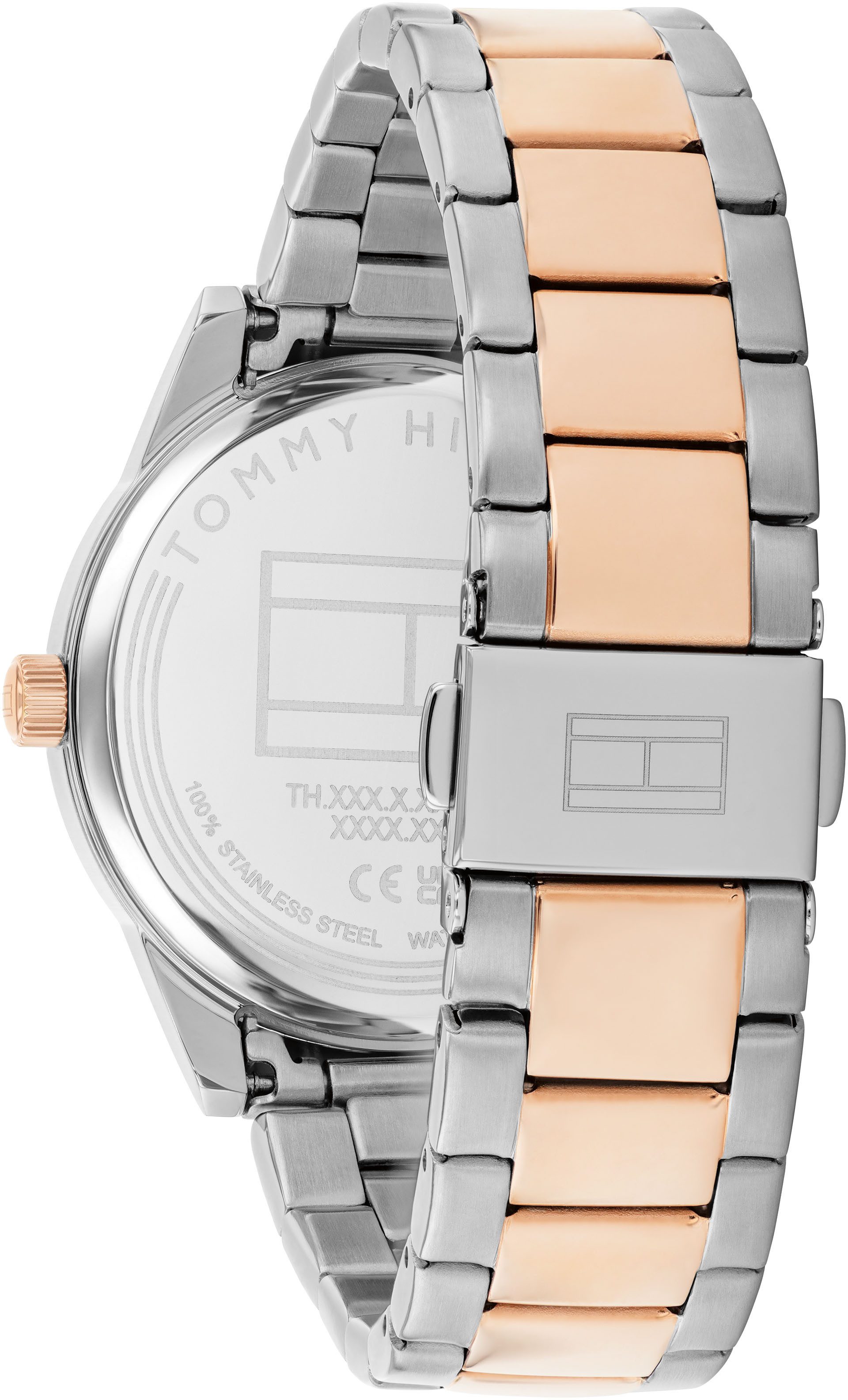 Tommy Hilfiger Multifunktionsuhr CAMILLE 1782768, Quarzuhr, Armbanduhr, Damenuhr, Edelstahlarmband, analog