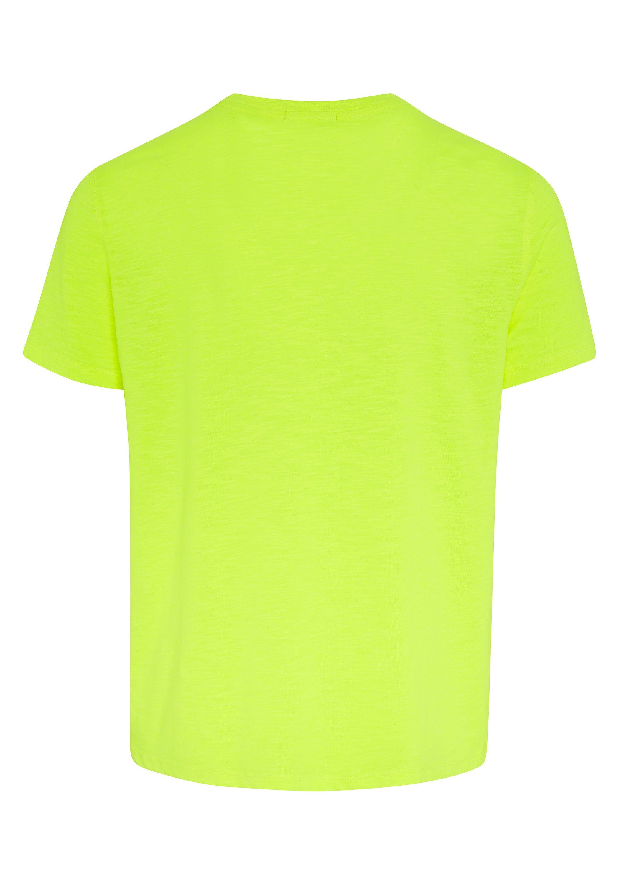 1 Chiemsee Print-Shirt T-Shirt gedrucktem Safety Yellow mit Label-Symbol