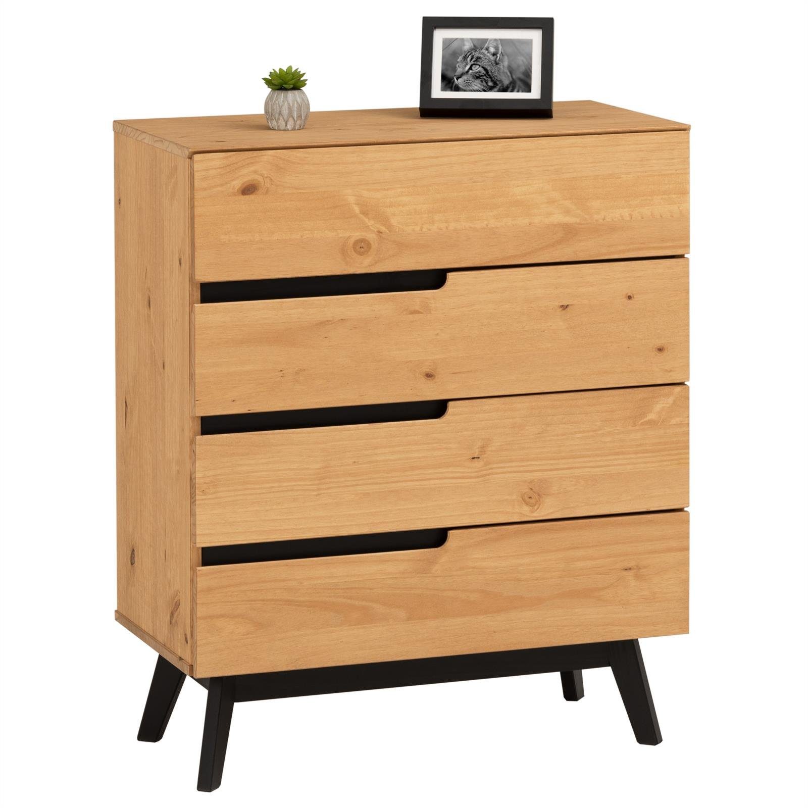 IDIMEX Kommode TIBOR, Kommode Anrichte Schubladenkommode Sideboard mit 4 Schubladen nordisch
