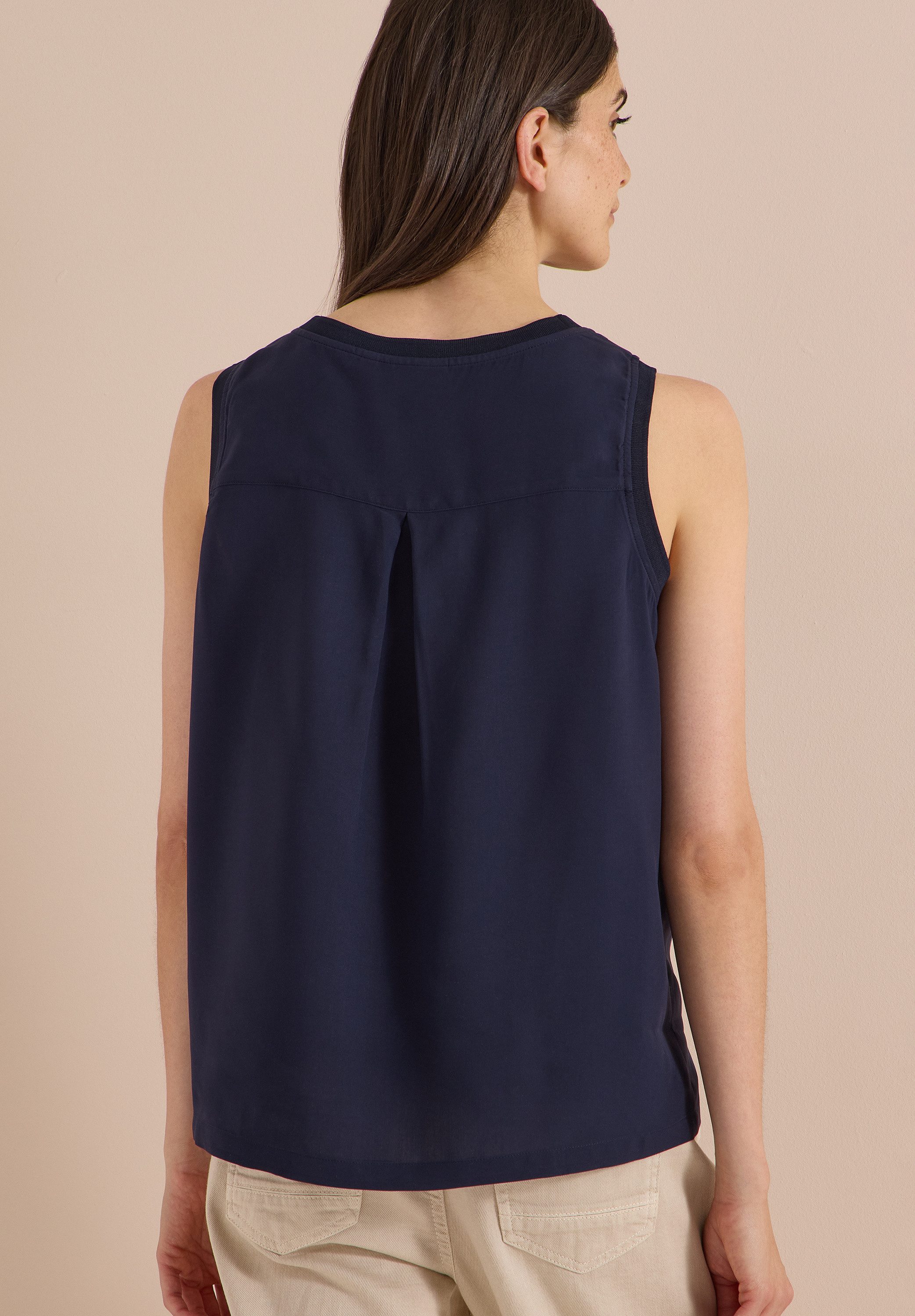 CECIL Blusentop Sommershirt, Viskose, ärmellos