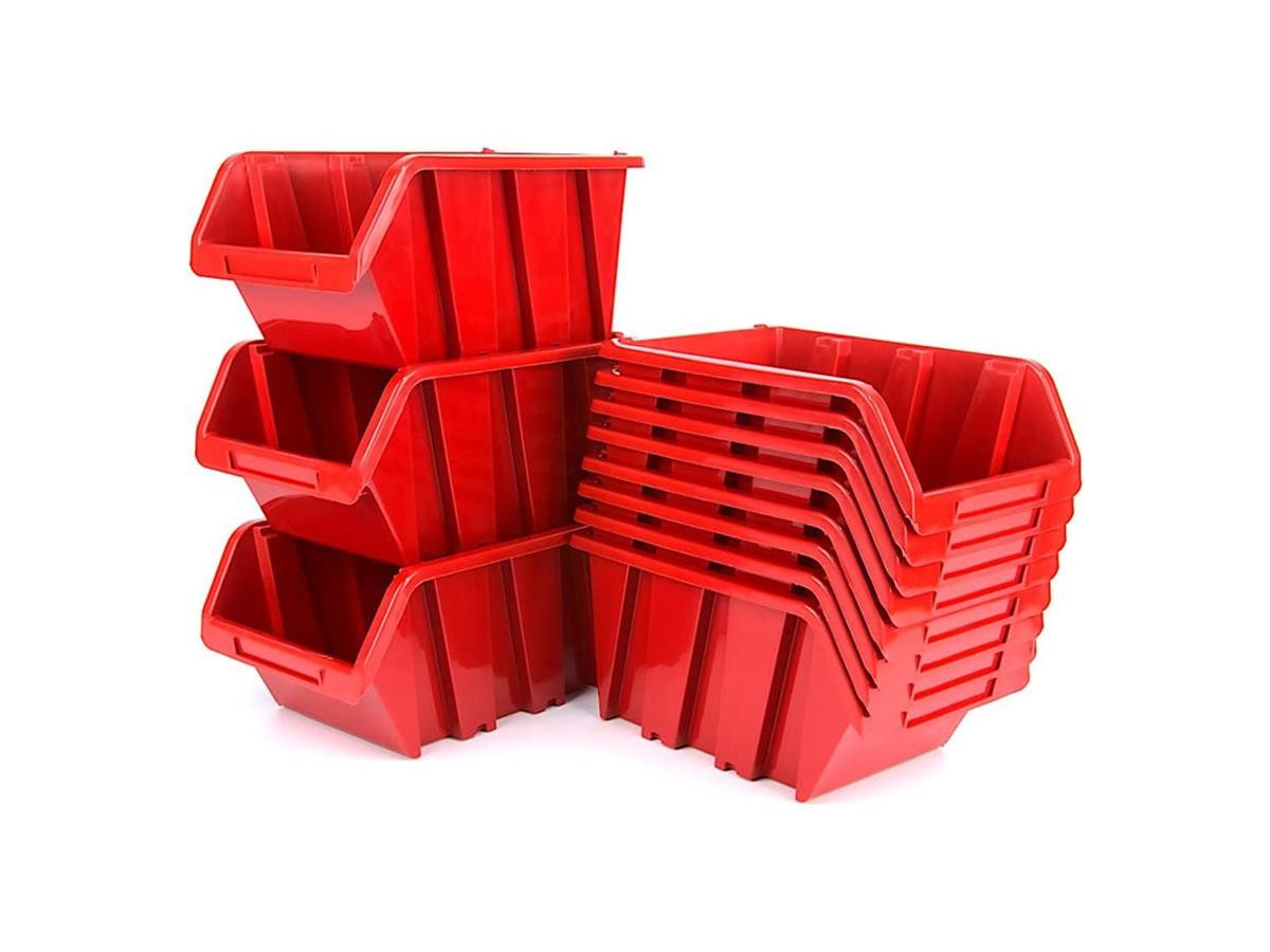 Kistenberg Stapelbox Truck Boxen Rot KTR12 36 Stk. (Spar-Set, 36 Stück), Ordnen von Werkzeugzubehör, 115 x 80 x 60 mm