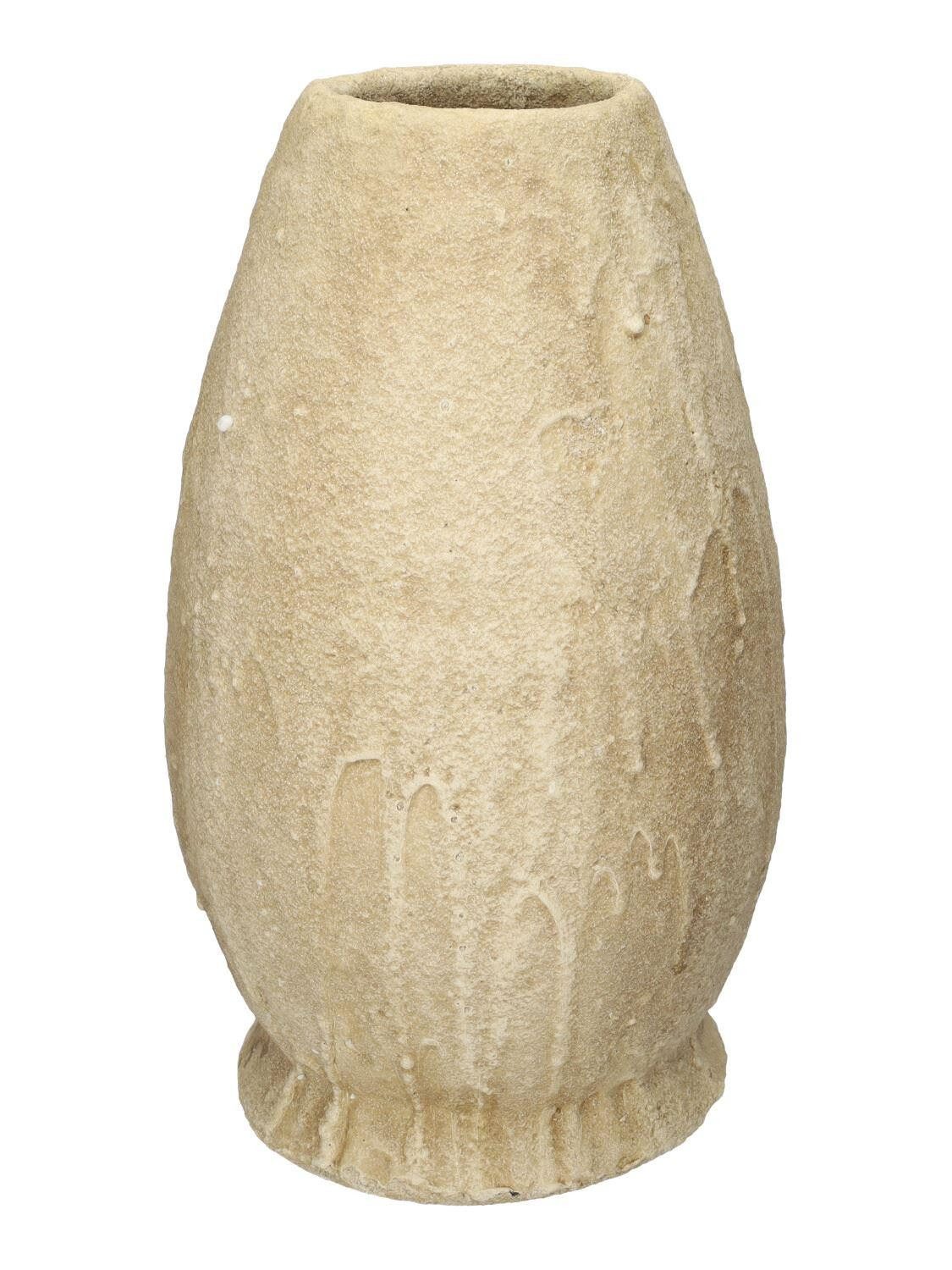 INNA-Glas Bodenvase Dekovase STEPHANIE, aus Beton, mit Struktur, beige, 53,5cm, Ø30,5cm