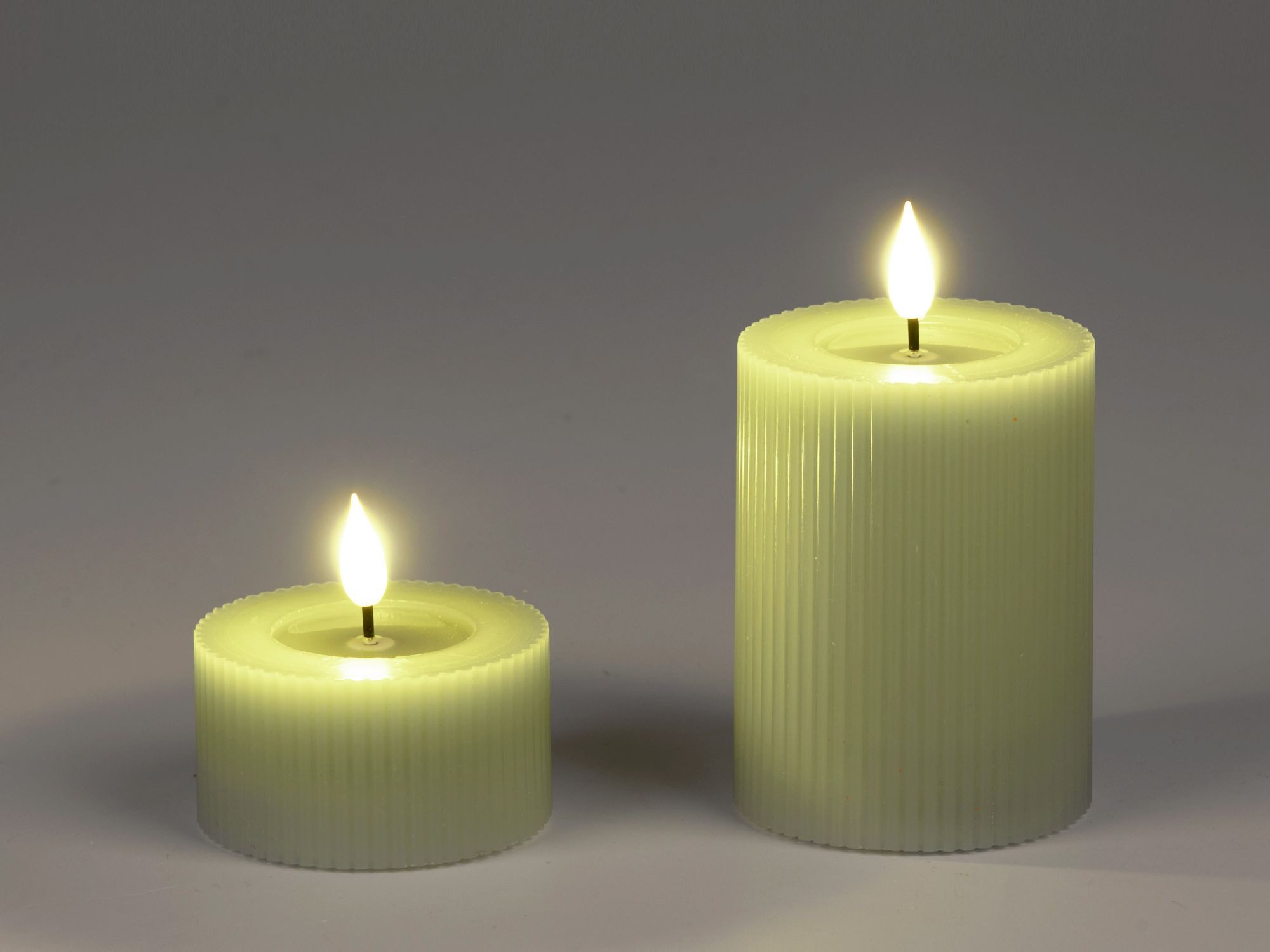 formano LED-Kerze Streifen, mit Timerfunktion, Grün, Motiv: Streifen günstig online kaufen