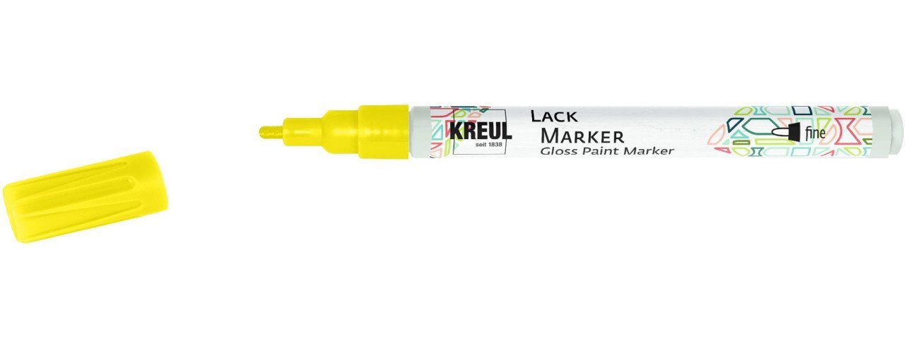 Kreul Künstlerstift Kreul Lack Marker fine gelb, 1-2 mm