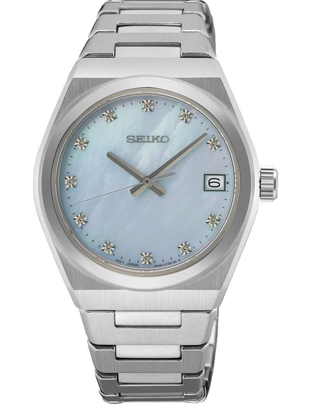 Seiko Quarzuhr Seiko SUR603P1 Damenuhr Classic Diamant 34mm 10ATM Seiko SUR603P1 Damenuhr Classic Diamant 34mm 10ATM