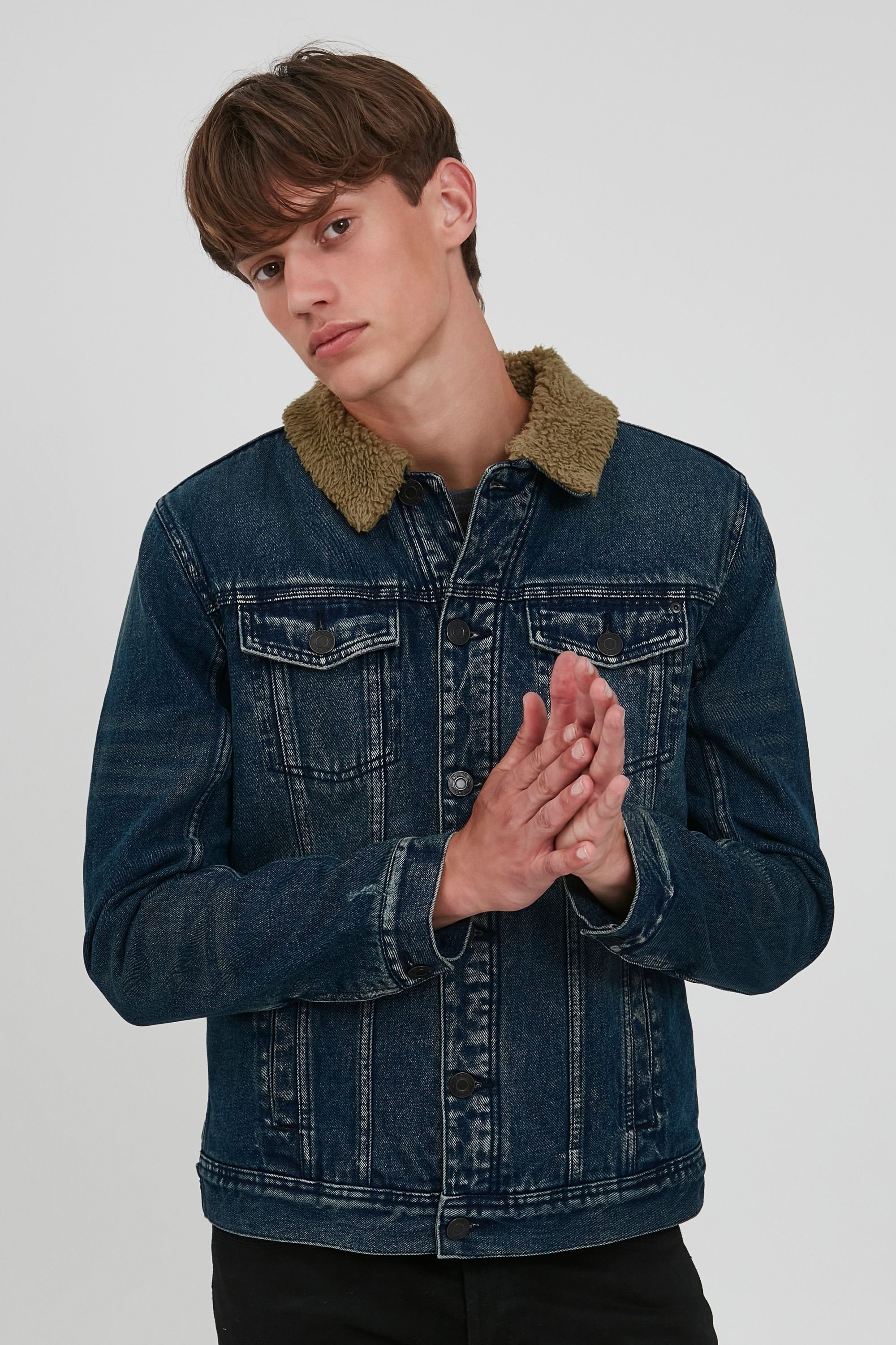 Blend Jeansjacke BHDenim Lässige Jeansjacke mit Teddyfellfütterung günstig online kaufen