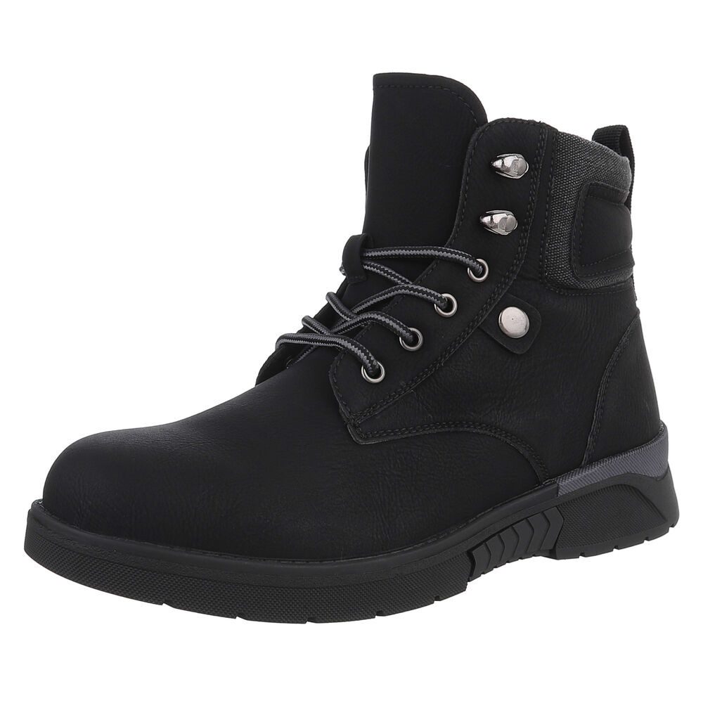 Coolwalk Herrenfreizeitschuh aus strapazierfähigem Material, schwarz Stiefelette (90503776) Blockabsatz Boots in Schwarz
