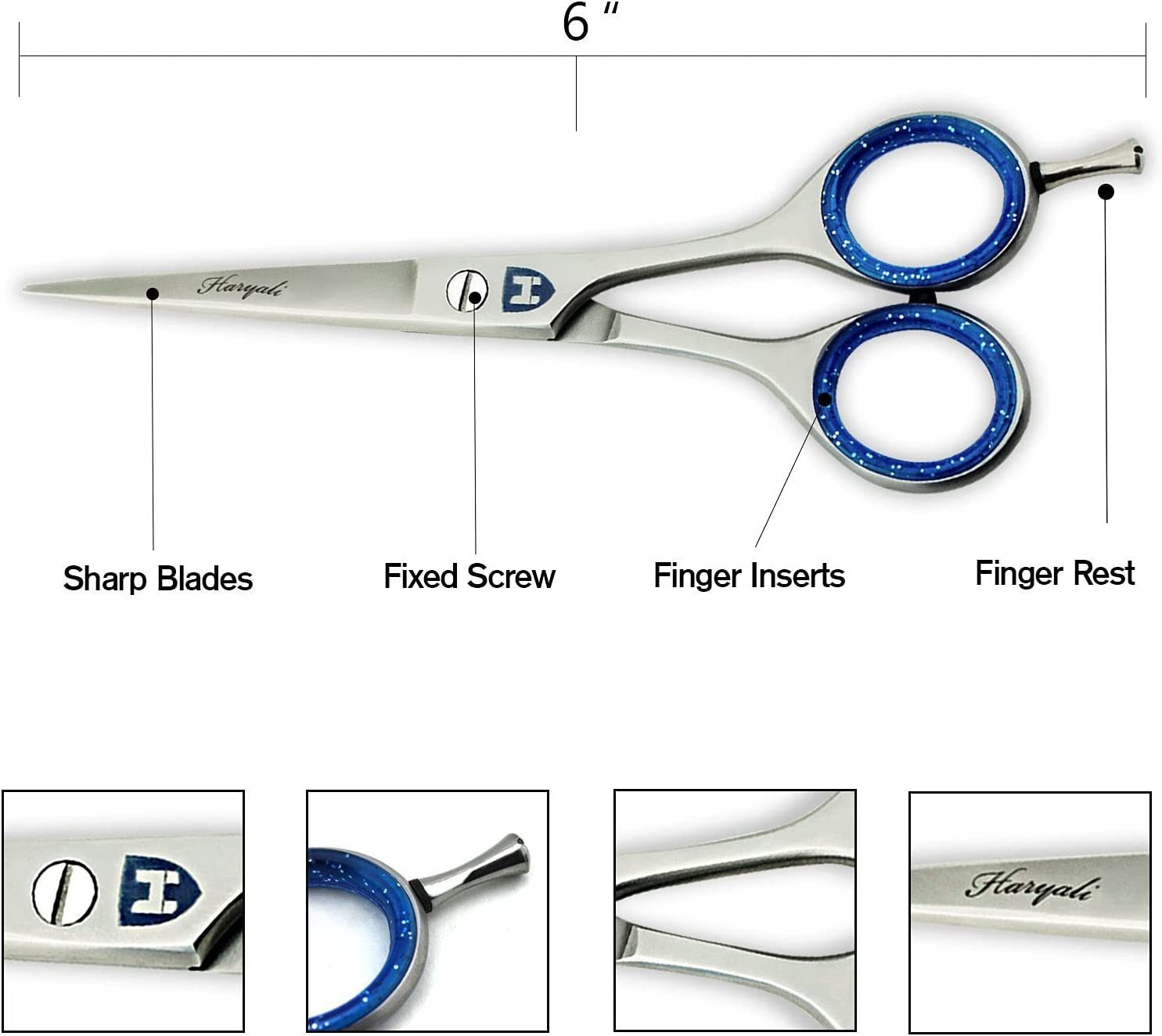 Professionelle (1-tlg) Haryali Haarschere Haarschere Edelstahl Haryali Zoll, – London aus London 6