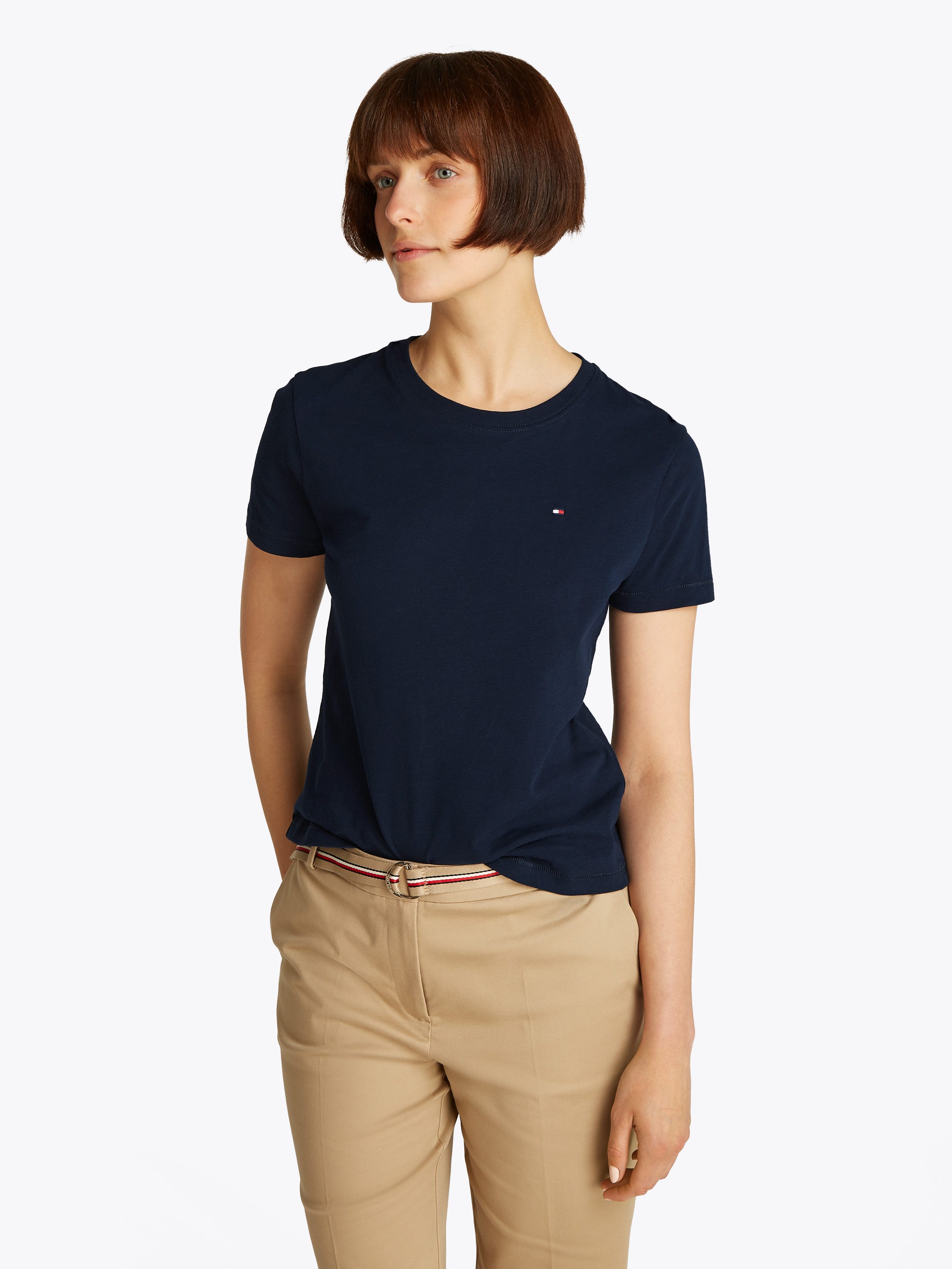 Tommy Hilfiger Rundhalsshirt SLUB REG C-NK günstig online kaufen