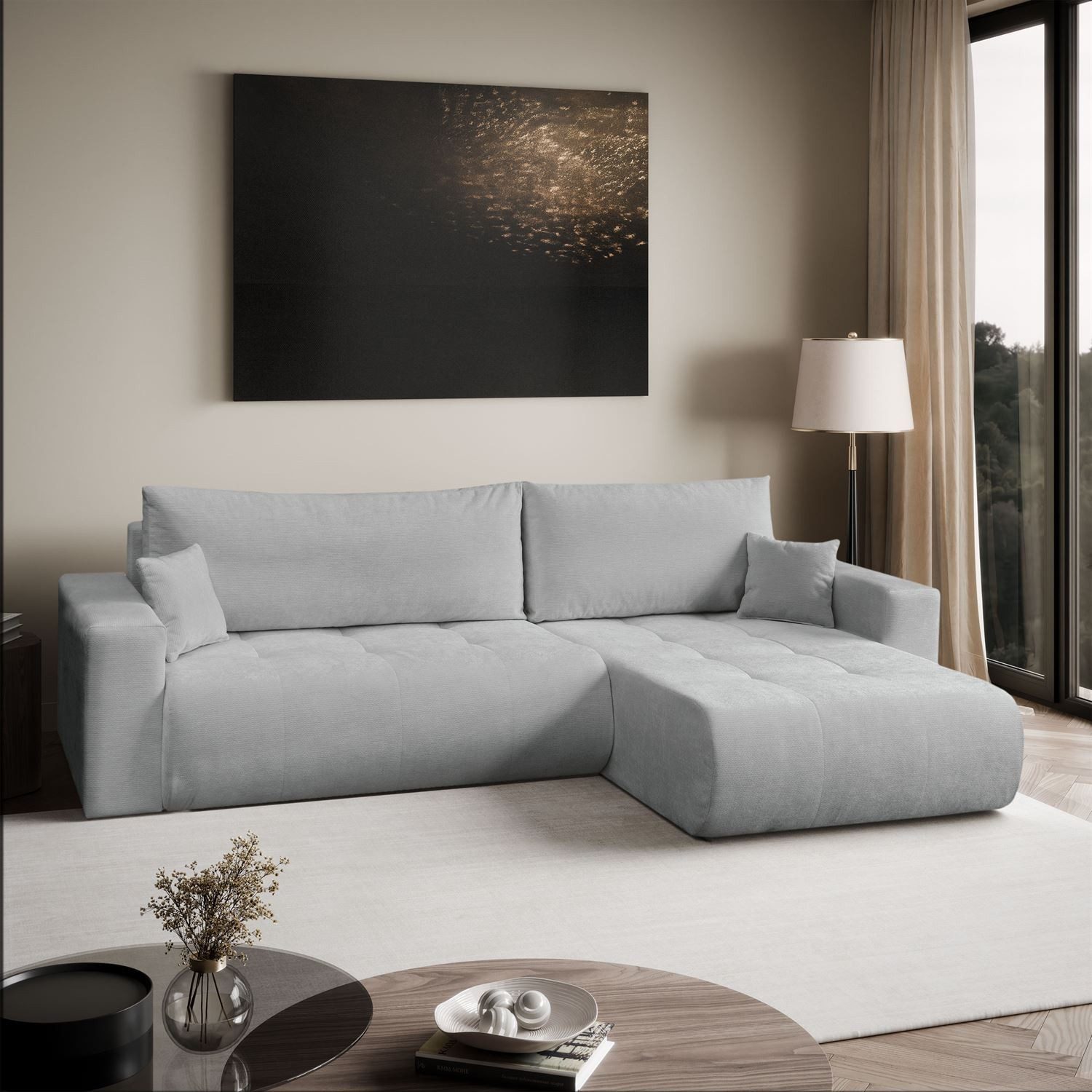 Lookway Ecksofa CLOUD mit Bettfunktion und Bettkasten, mit Bettfunktion und Bettkasten