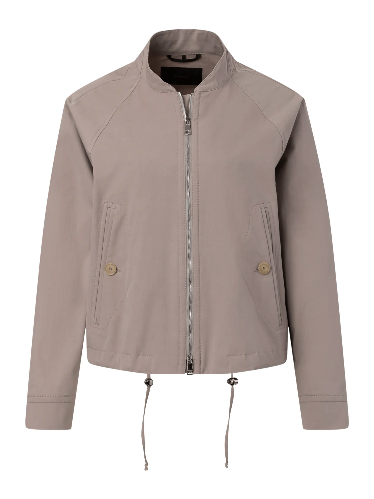 Windsor Wolljacke natur,Casual,Baumwolle,Unifarben,Collegekragen,Lang,Oversized