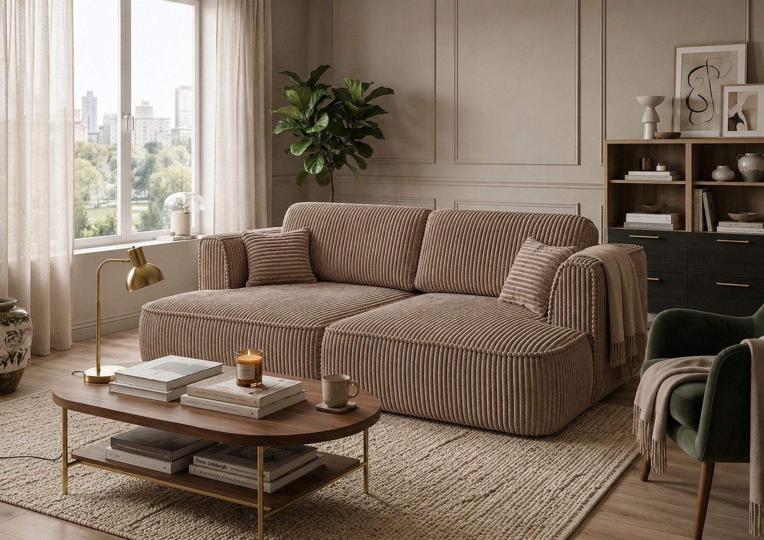 Labett Wohnlandschaft Modulares Sofa Cozi XXL BIGSOFA, Sofa Cozi – groß, bequem und modern mit gelegentlicher Schlaffunktion