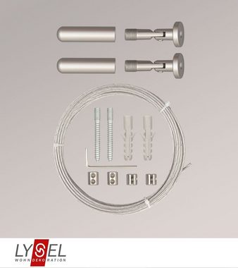 LYSEL® Seilspannsonnensegel SET Seilspanngarnitur, H 5m