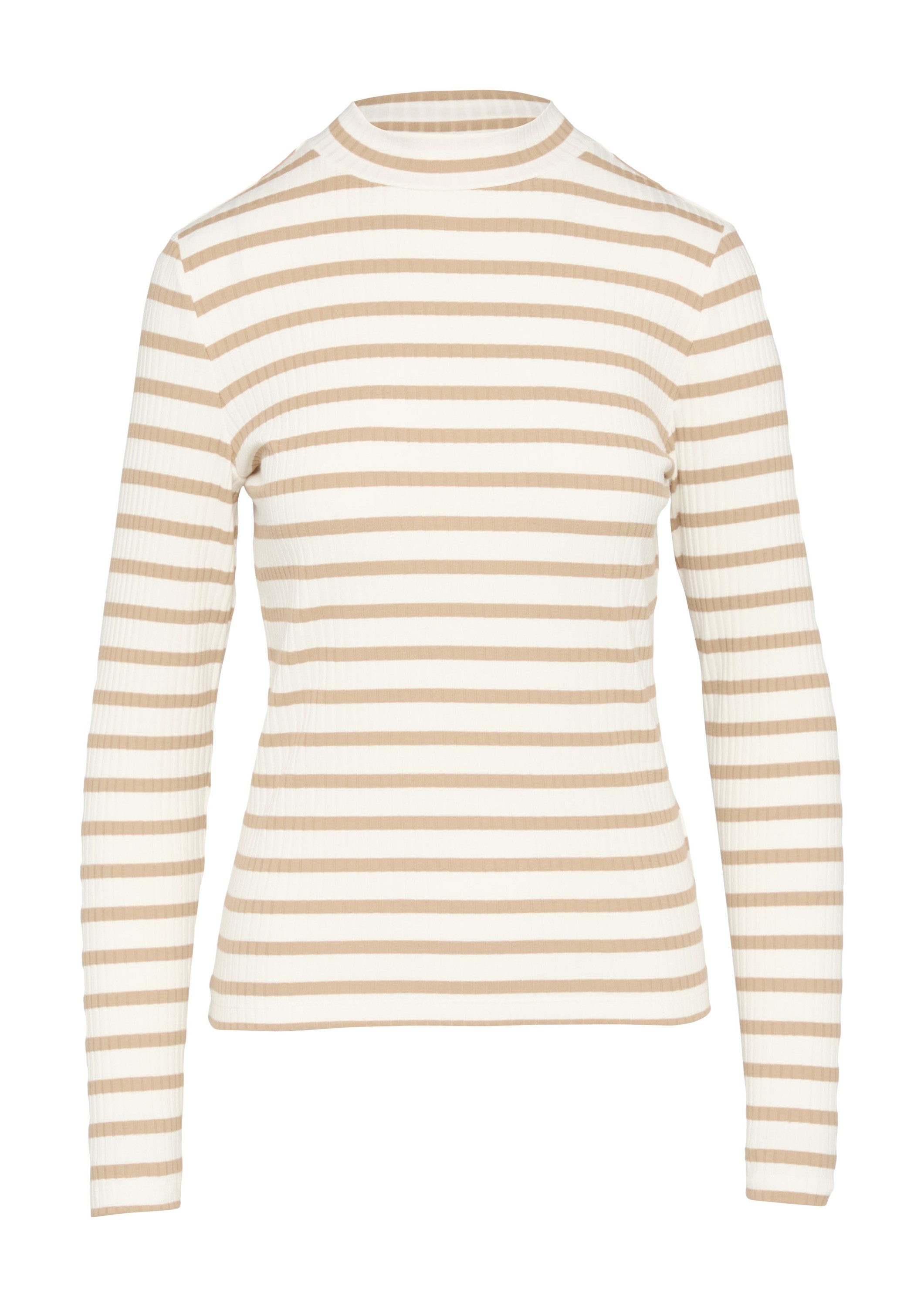 s.Oliver Langarmshirt T-Shirt Langarmshirt mit Rippstruktur und Stehkragen günstig online kaufen