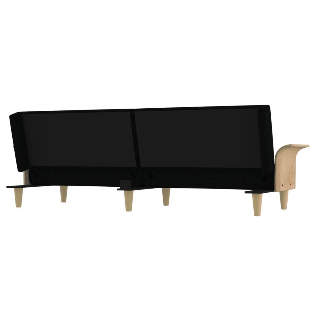 Schwarz mit Schlafsofa Gästebet Schlafcouch Sofa Sofa Couch vidaXL Armlehnen Stoff