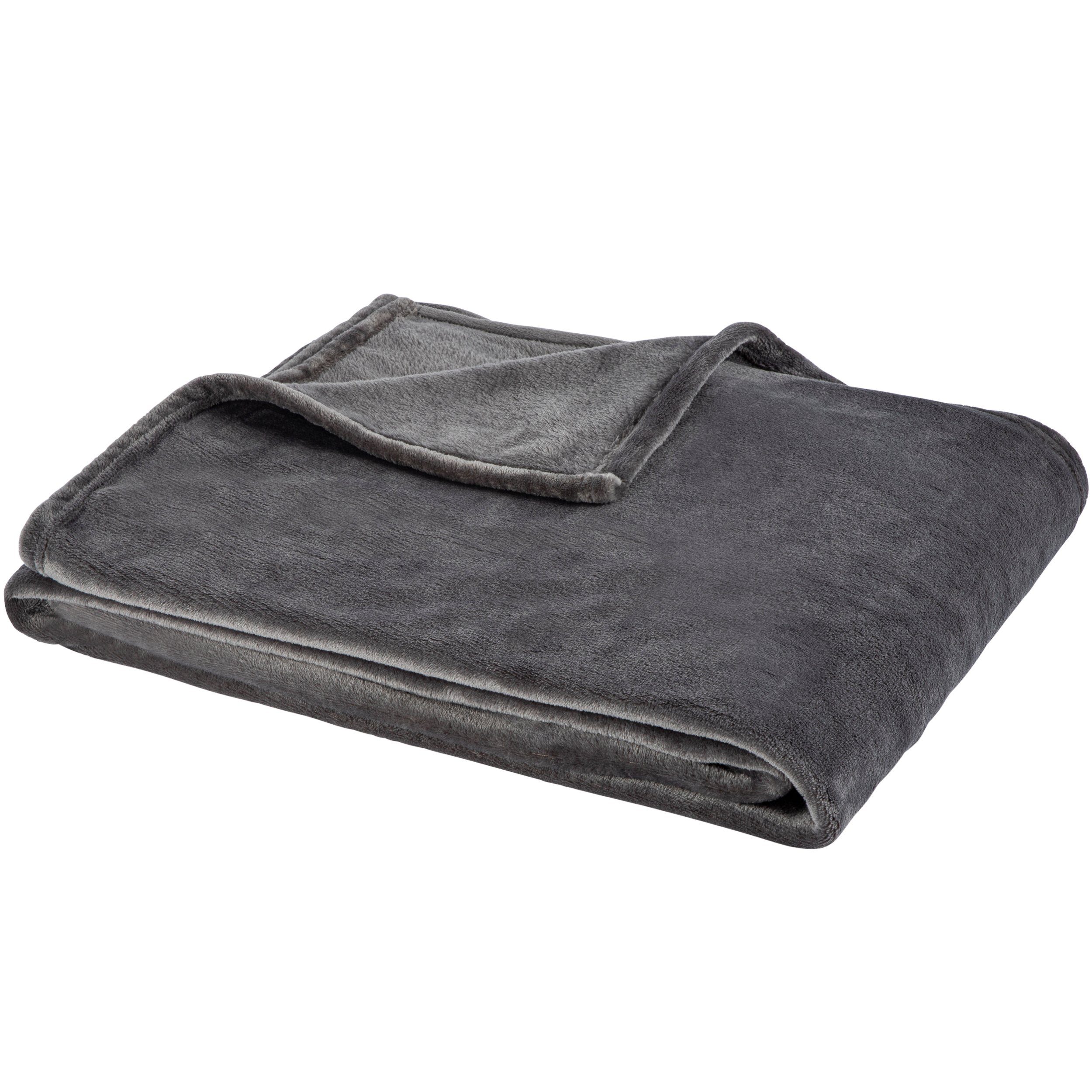 Wohndecke Cashmere Touch flauschige Sofadecke, Zestri, Couchdecke kuschelig & warm für Winter, verschiedene Farben