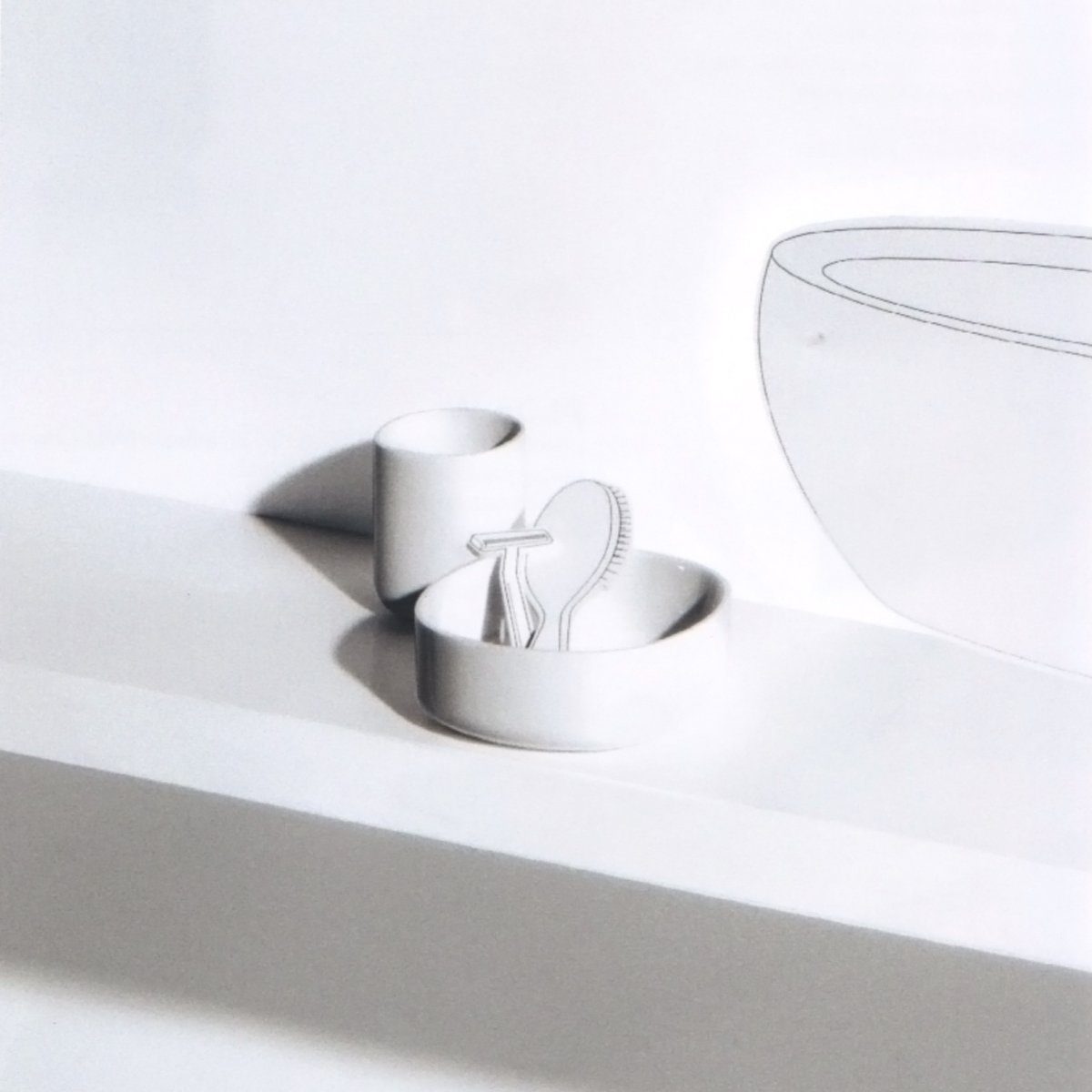 Alessi Aufbewahrungsbox Wattedispenser BIRILLO, weiß