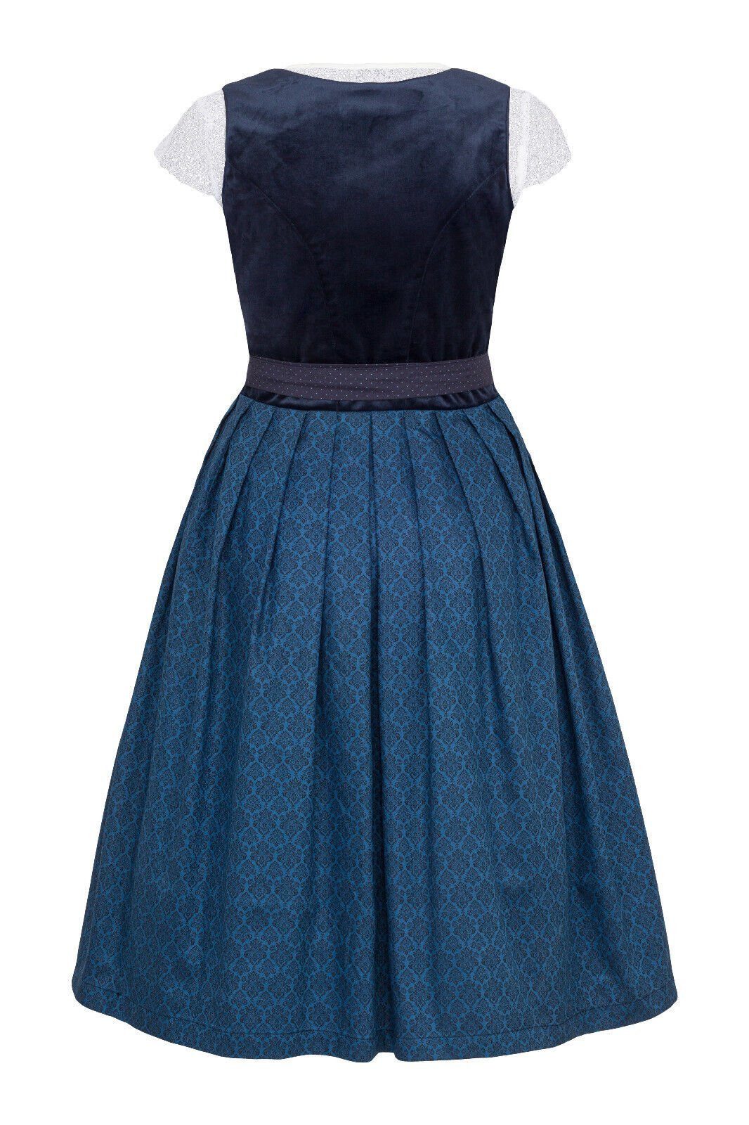 Ramona Lippert Dirndl Samy blau Samtdirndl Kleid und Schürze Rocklänge 65 c günstig online kaufen