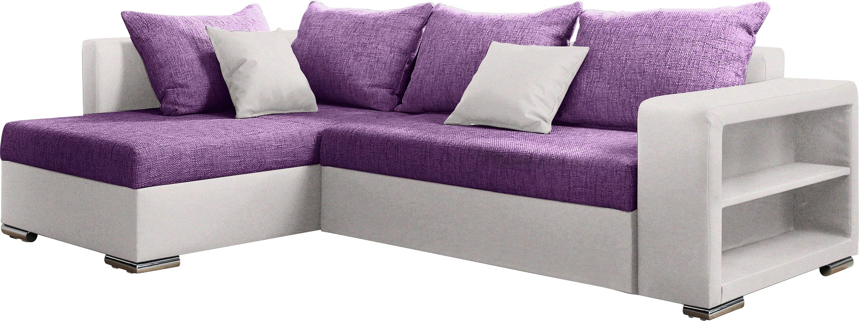 COLLECTION AB Ecksofa John, mit Bettfunktion, mit Rücken- und Zierkissen günstig online kaufen