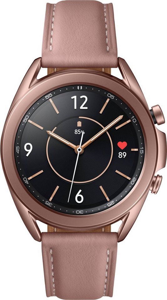 Samsung Galaxy Watch 3, Edelstahl, 41 mm, Bluetooth (SM-R850) Smartwatch (3 cm/1,2 Zoll, Android Wea