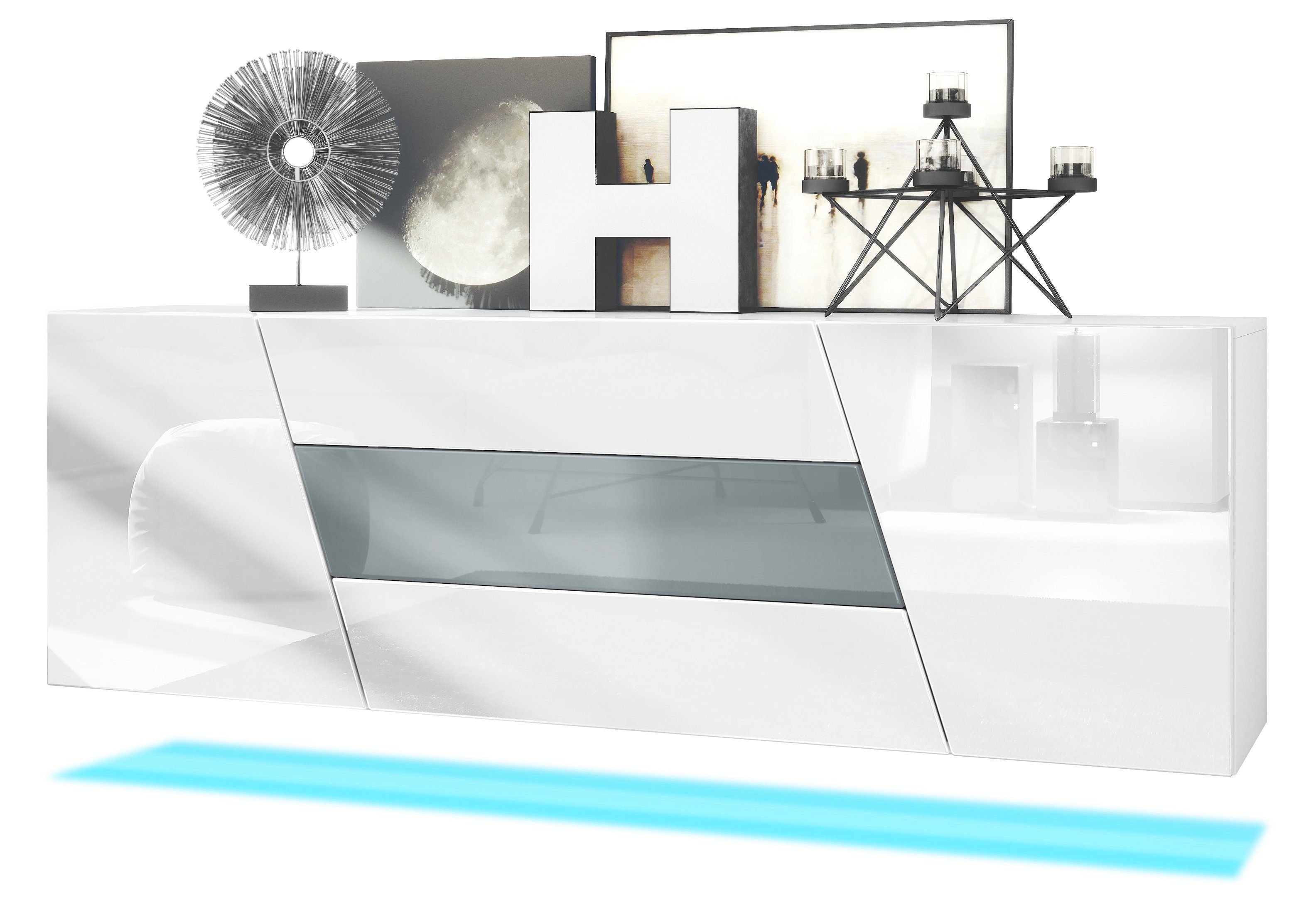 Vladon Sideboard Houston (hängende Kommode, mit 2 Türen und 3 Schubladen in günstig online kaufen