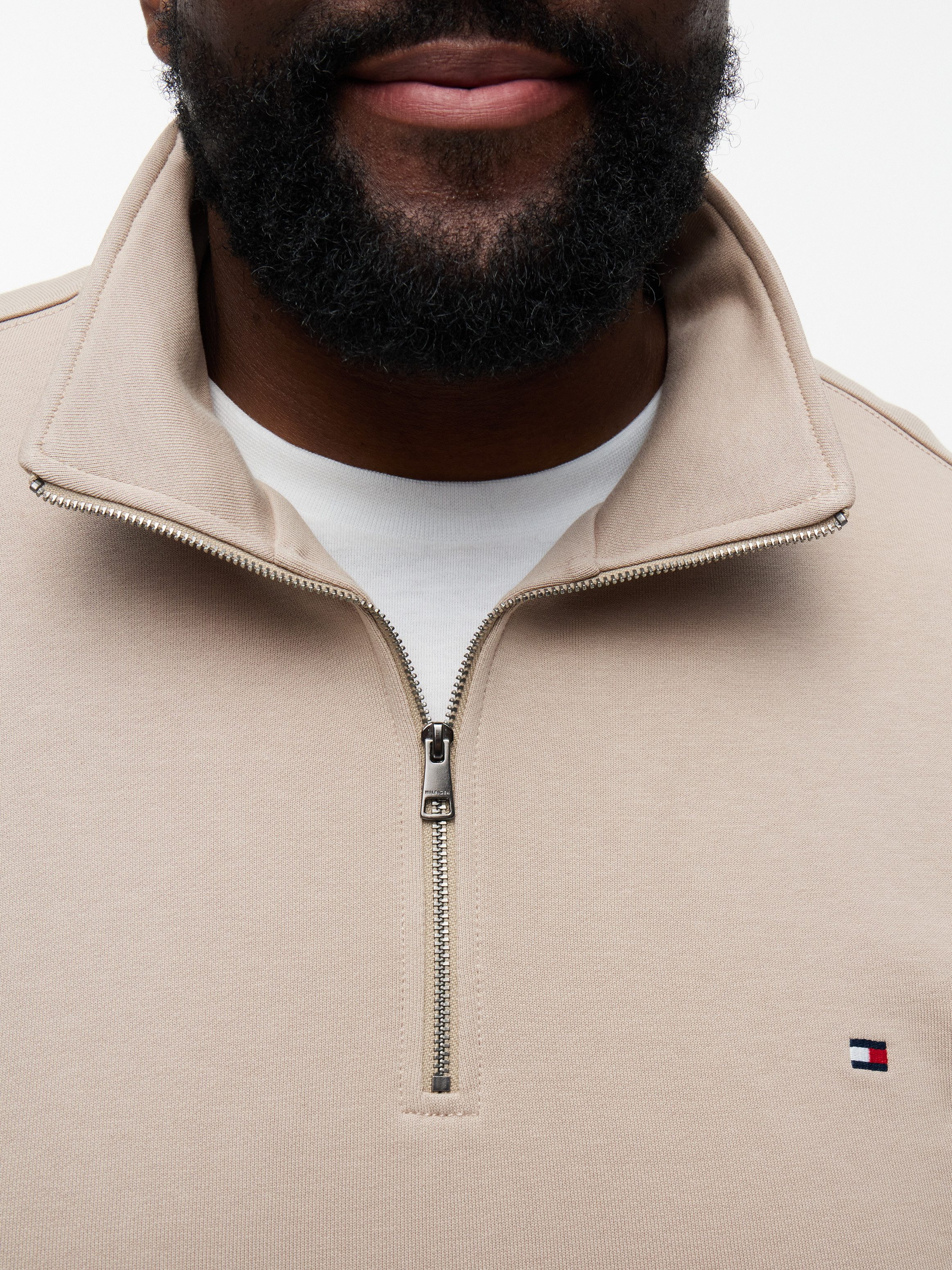 Tommy Hilfiger Big & Tall Sweatshirt BT-ESSENTIAL TERRY NEW 1/4 ZIP Große Größen